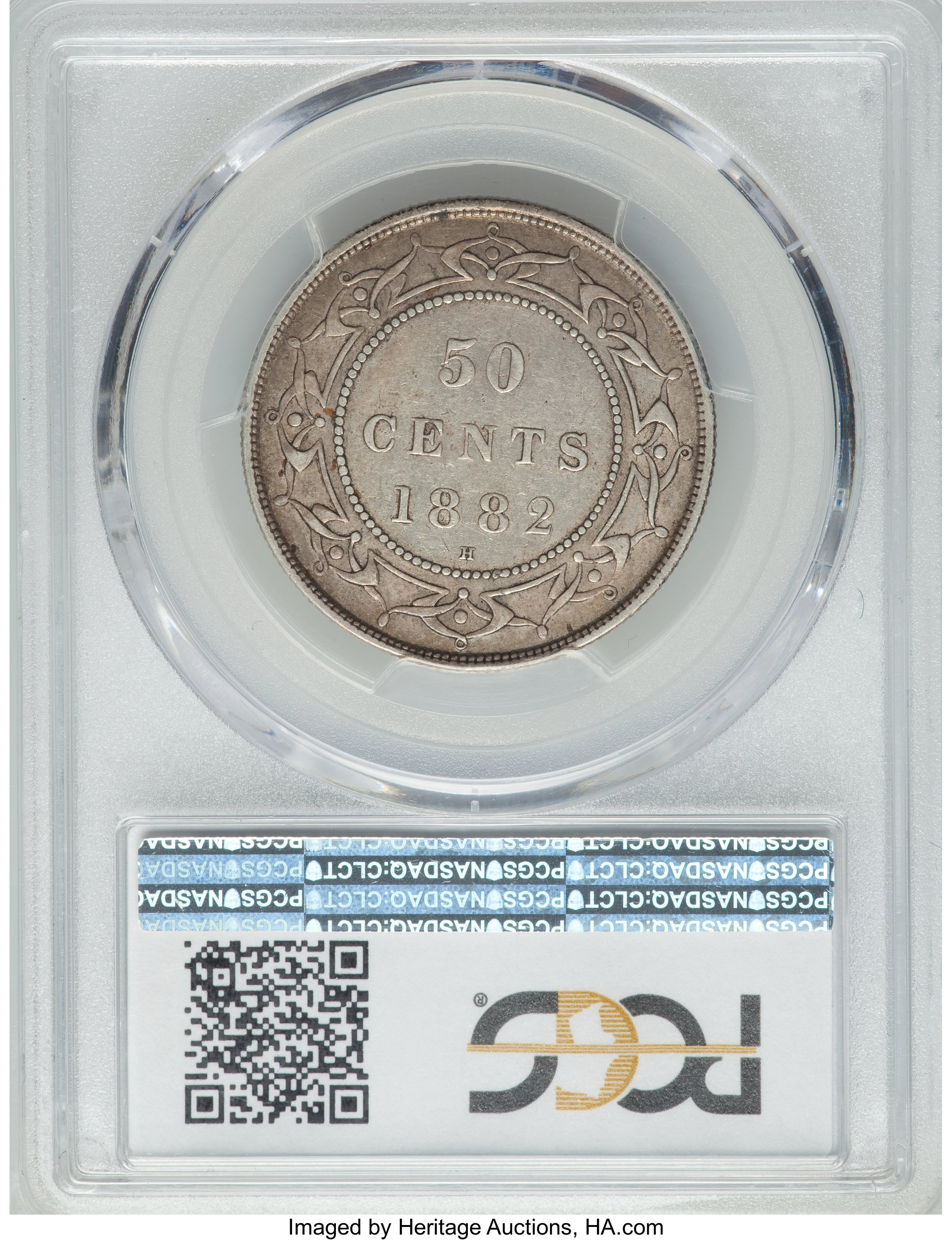 image for: Newfoundland. Victoria 50 Cents 1882-H XF40 PCGS