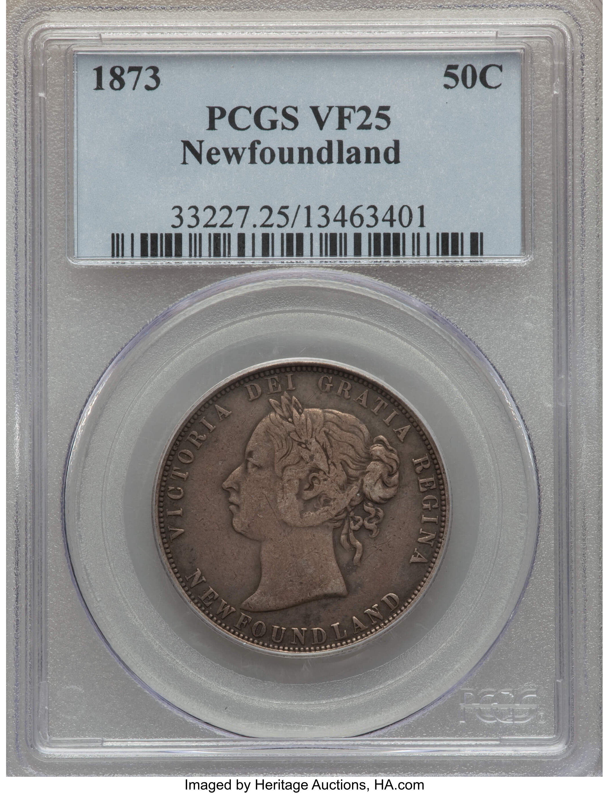 image for: Newfoundland. Victoria 50 Cents 1873 VF25 PCGS