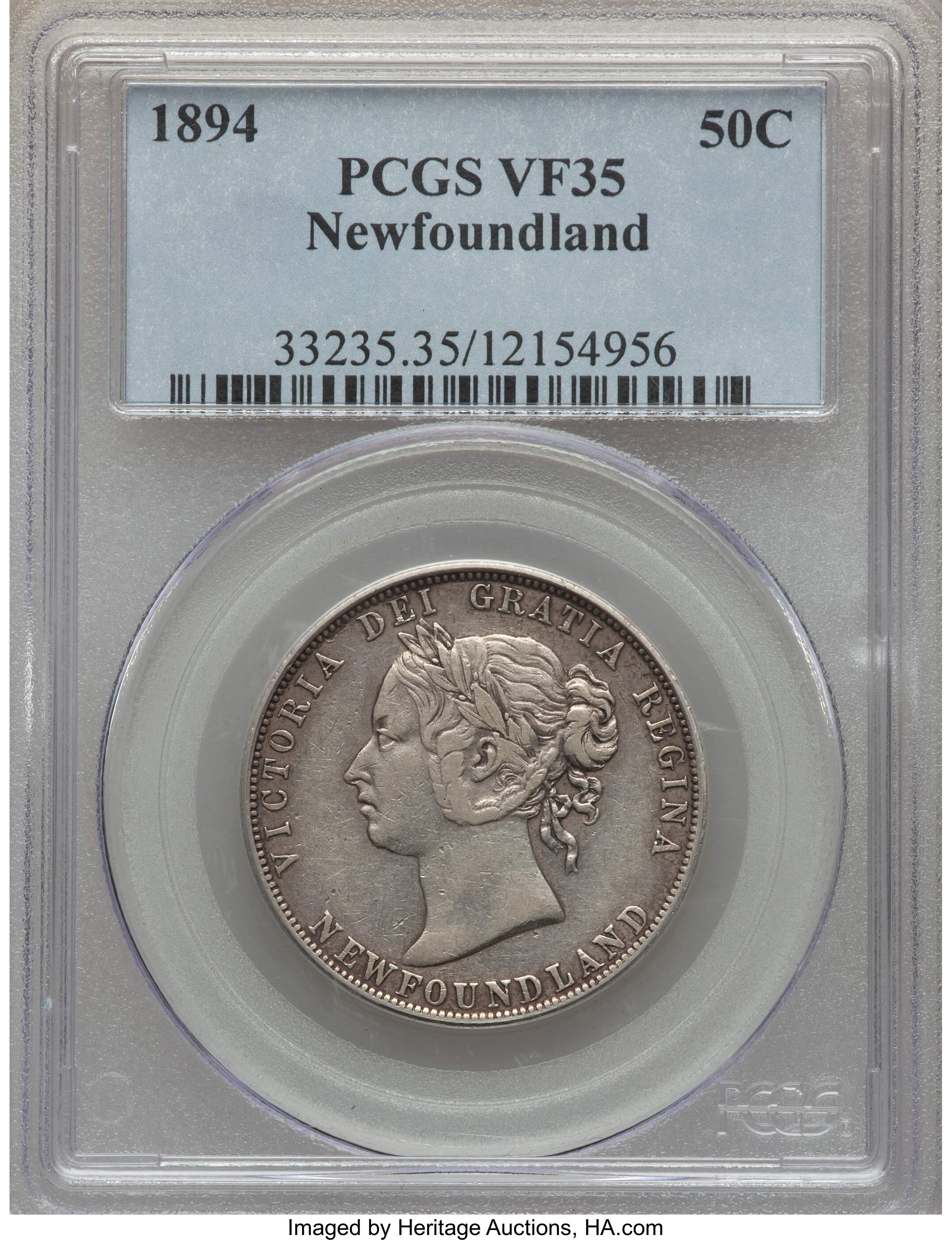 image for: Newfoundland. Victoria 50 Cents 1894 VF35 PCGS