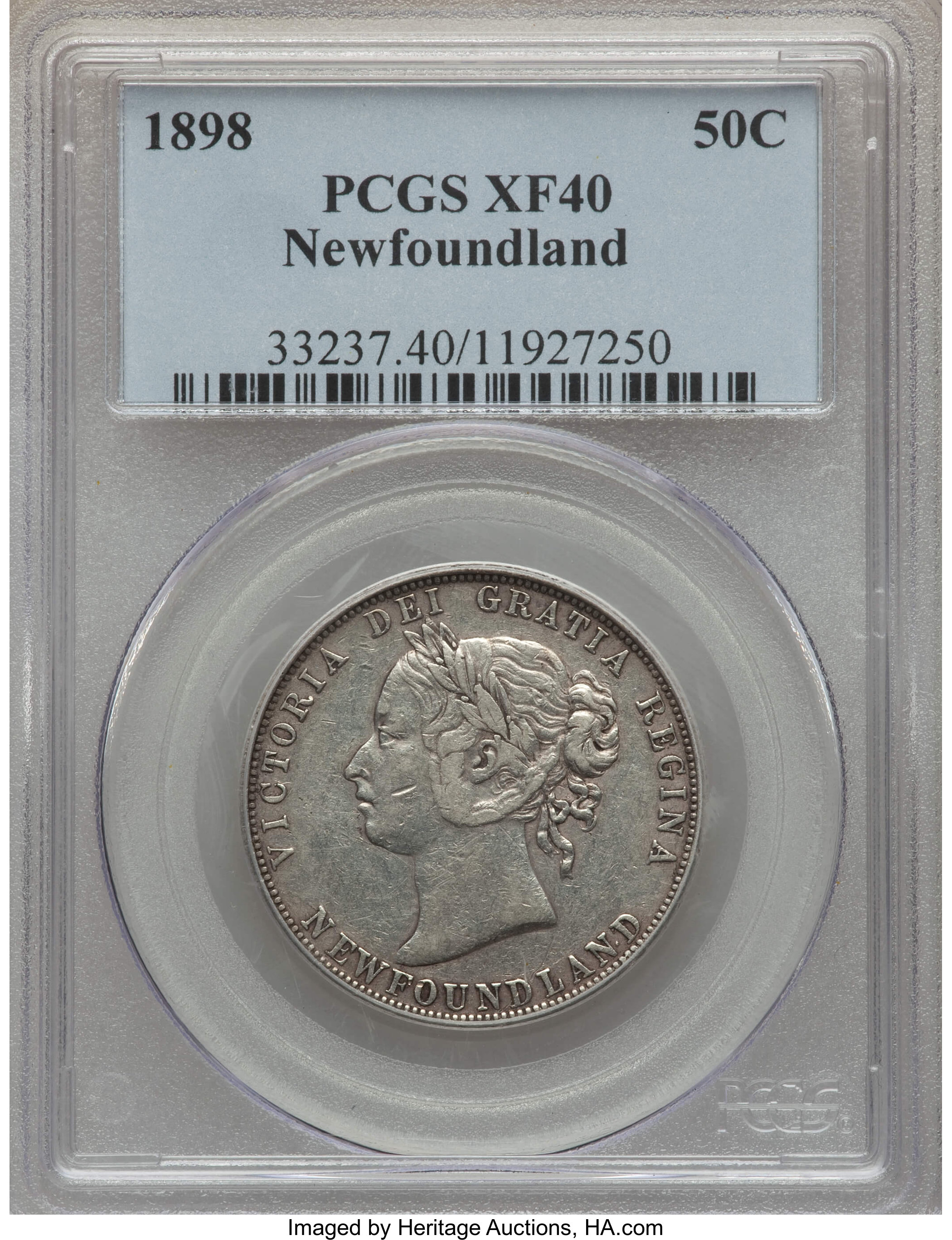 image for: Newfoundland. Victoria 50 Cents 1898 XF40 PCGS