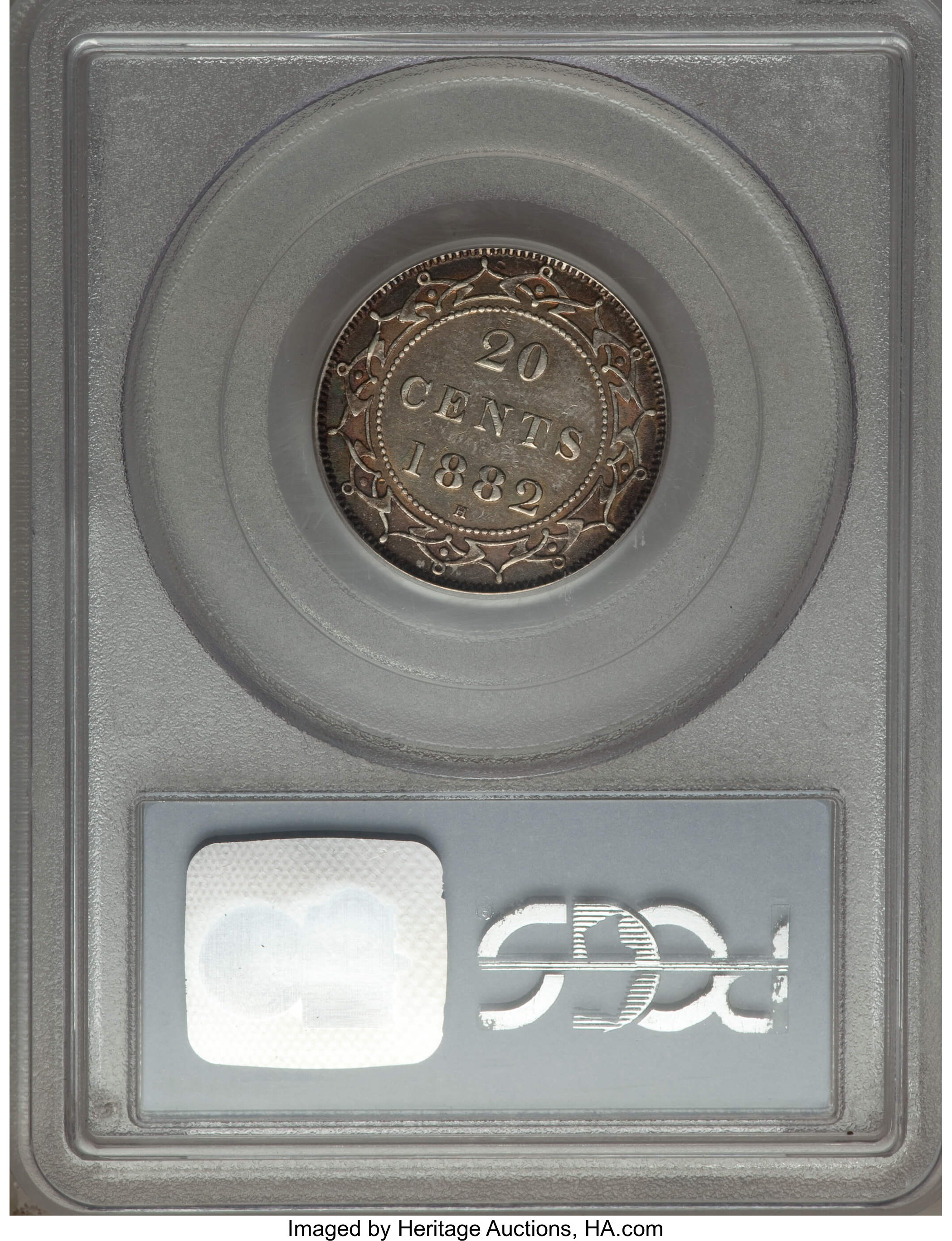 image for: Newfoundland. Victoria 20 Cents 1882-H XF45 PCGS