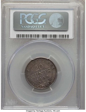 image for: Newfoundland. Edward VII 20 Cents 1904-H VF35 PCGS