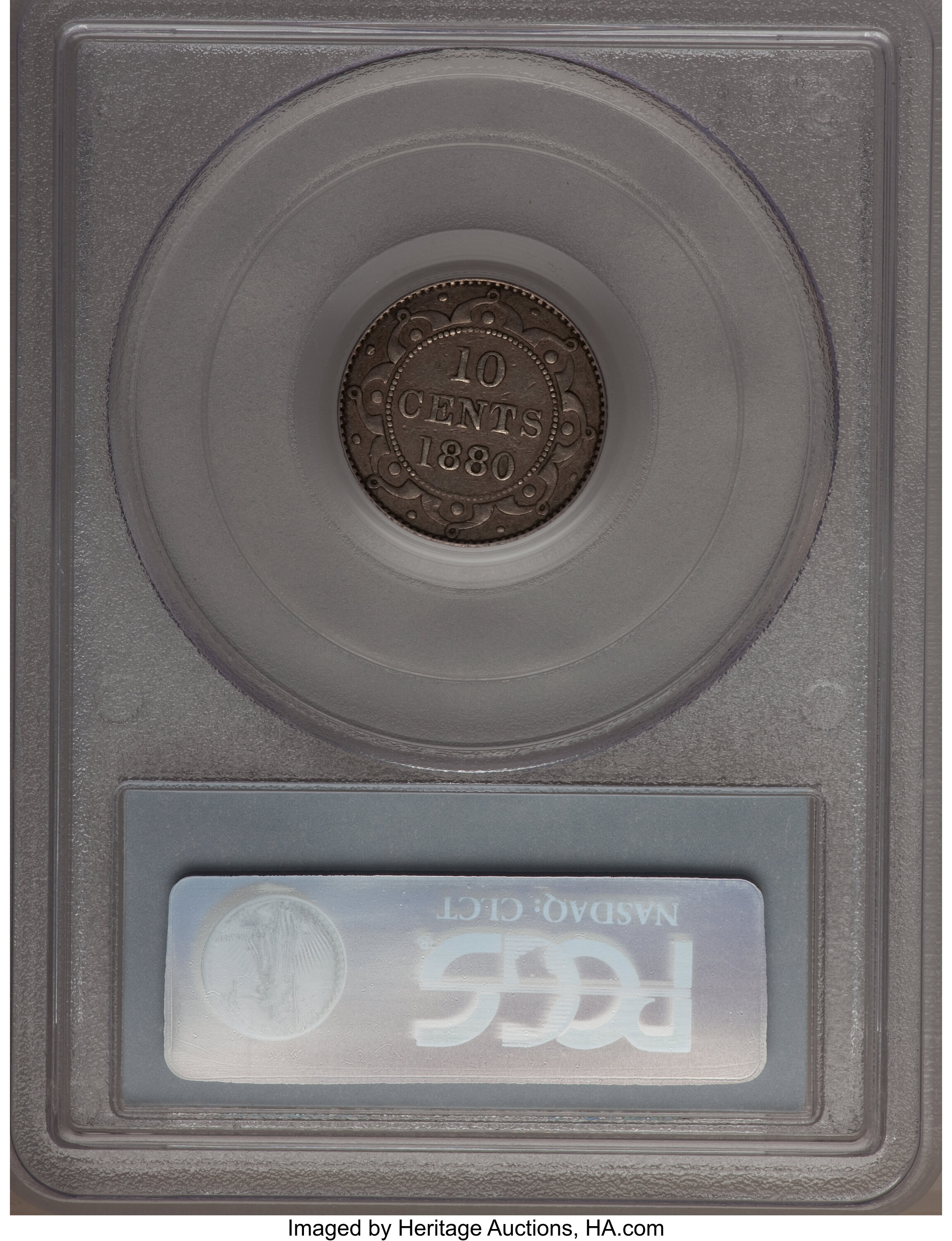 image for: Newfoundland. Victoria 10 Cents 1880 VF25 PCGS, 