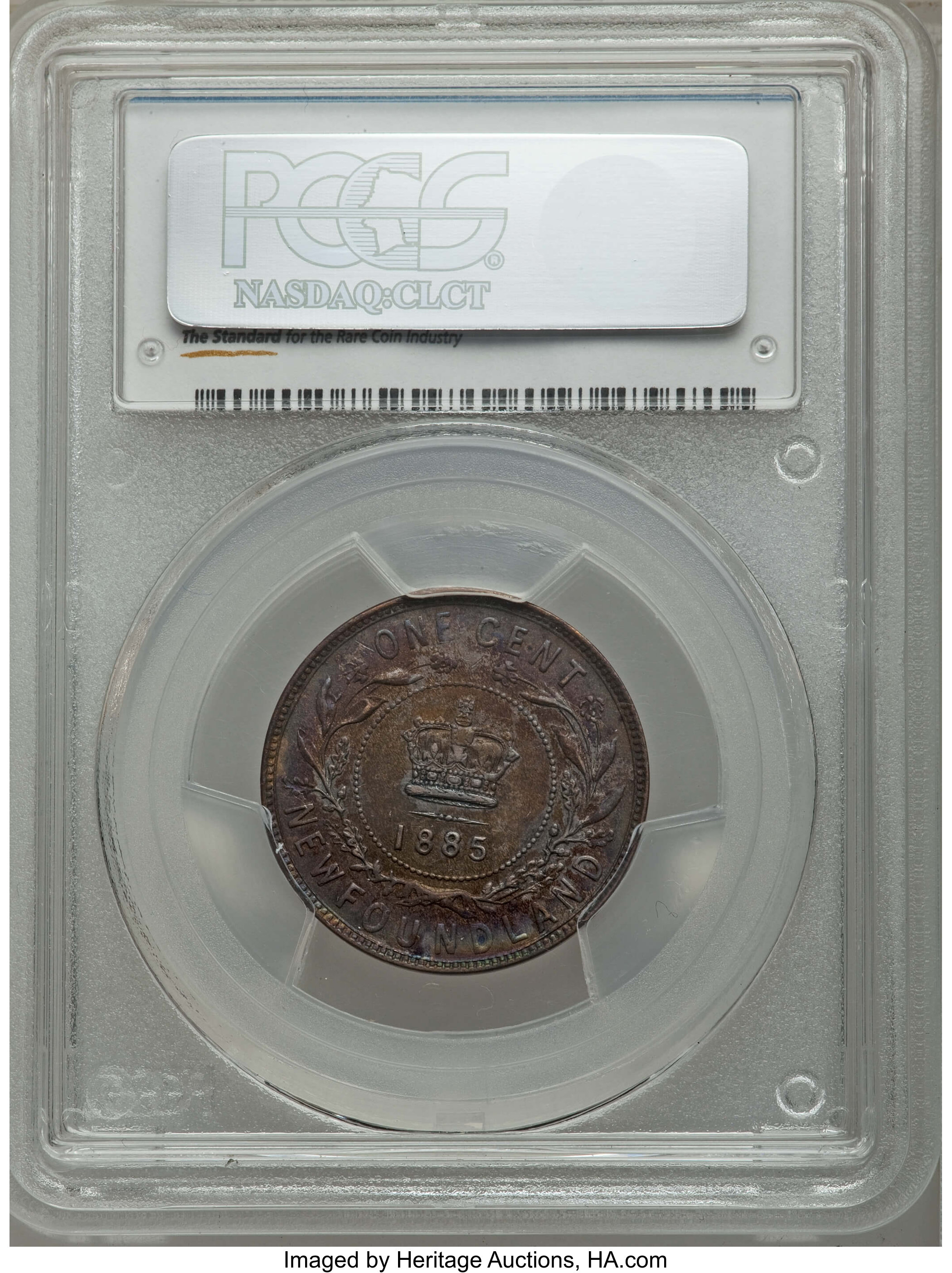 image for: Newfoundland. Victoria Cent 1885 AU58 PCGS