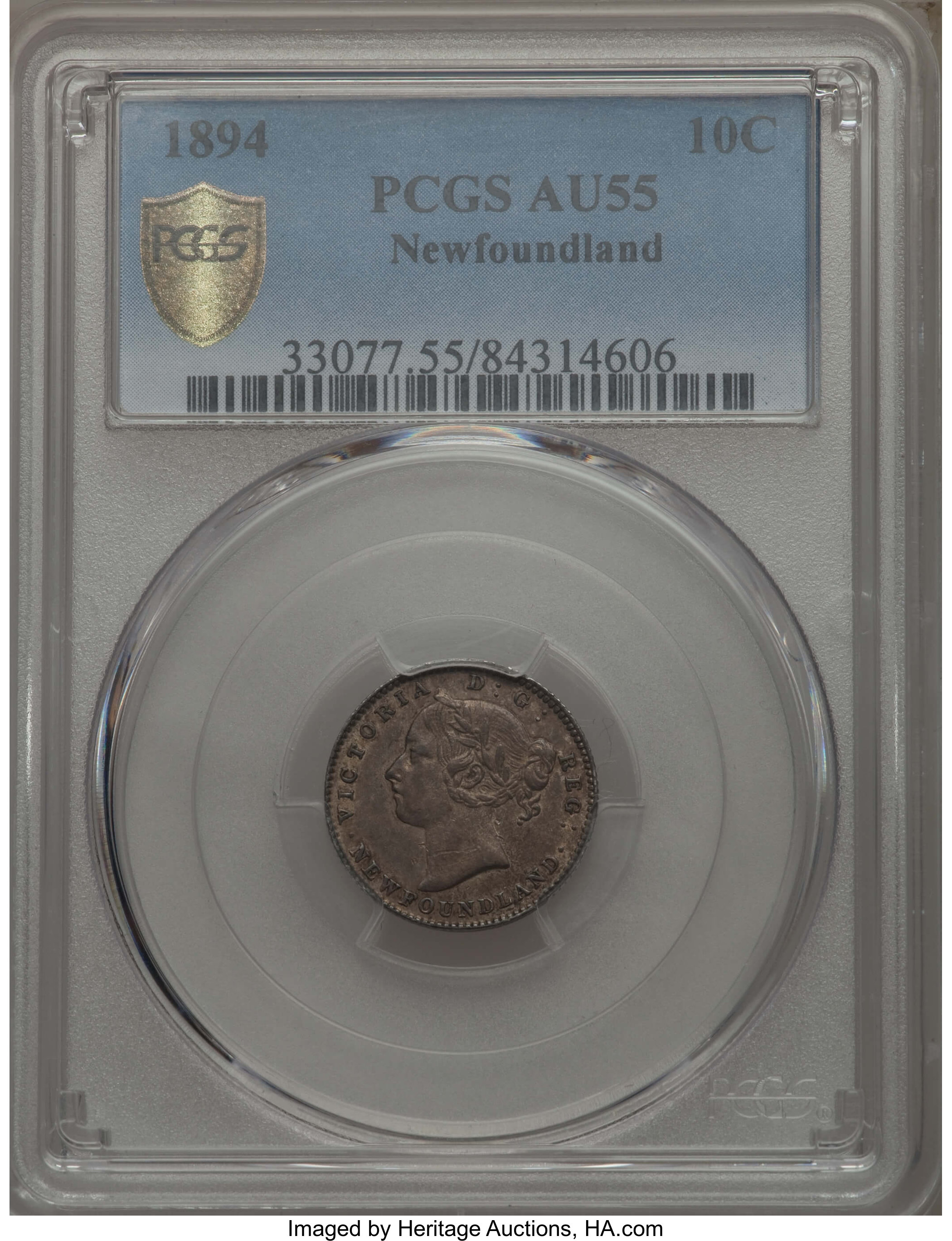 image for: Newfoundland. Victoria 10 Cents 1894 AU55 PCGS