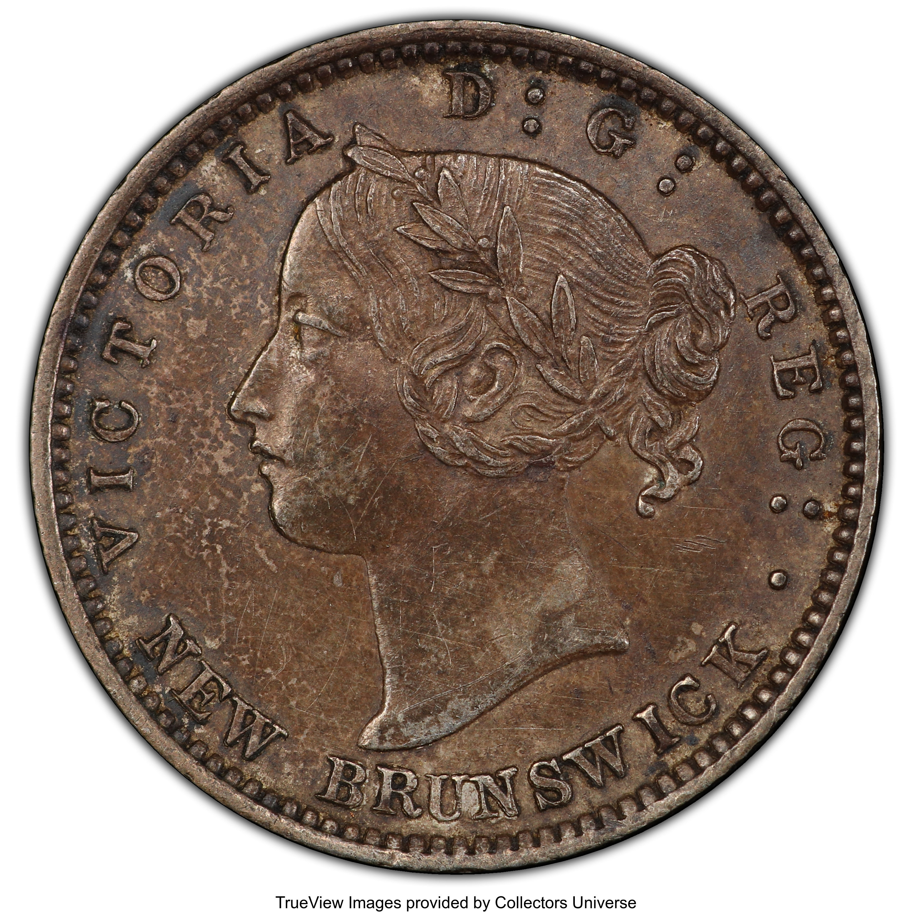 image for: New Brunswick. Victoria 10 Cents 1864 AU55 PCGS