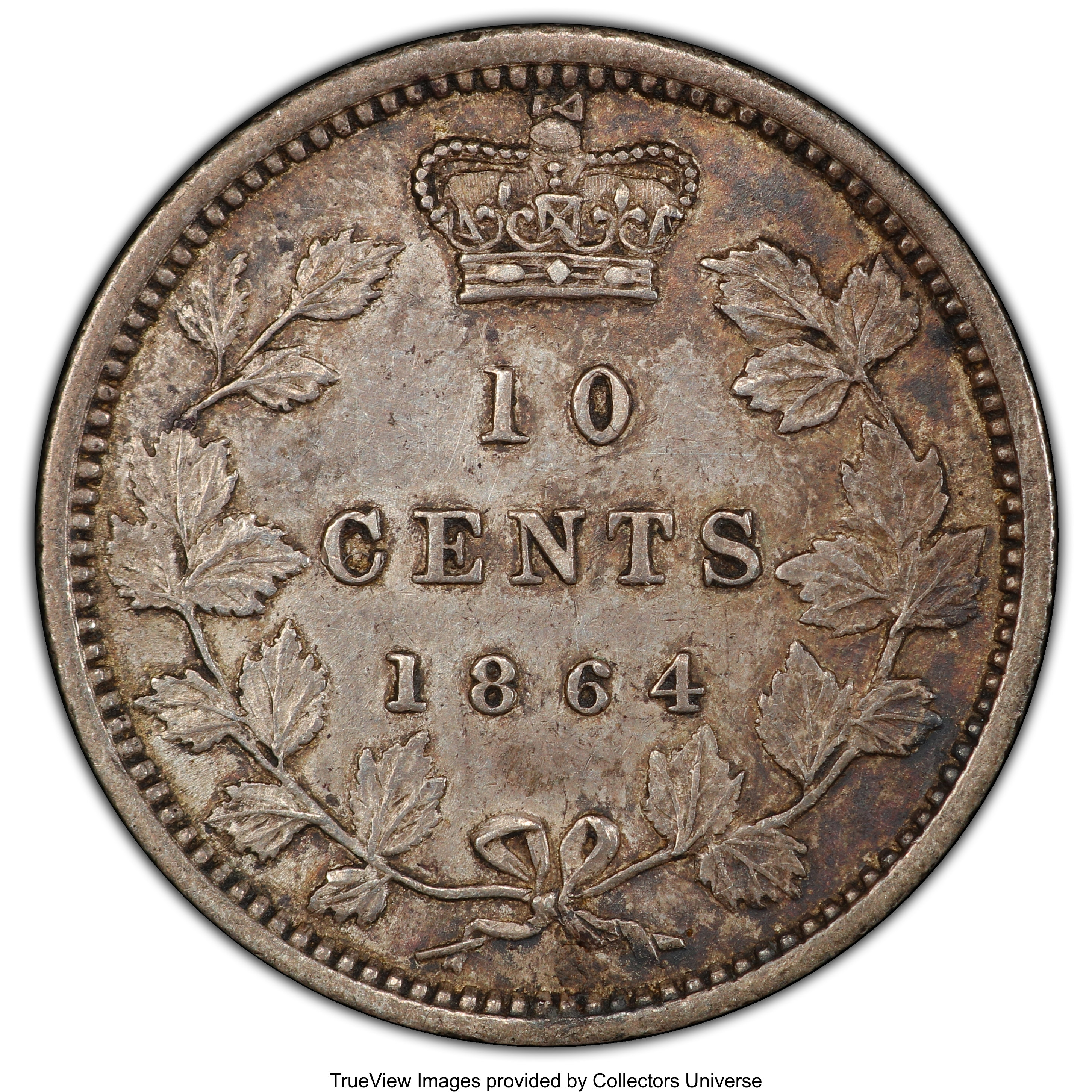 image for: New Brunswick. Victoria 10 Cents 1864 AU55 PCGS