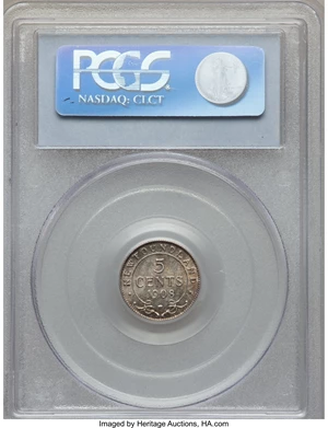 image for: Newfoundland. Edward VII 5 Cents 1908 MS63 PCGS