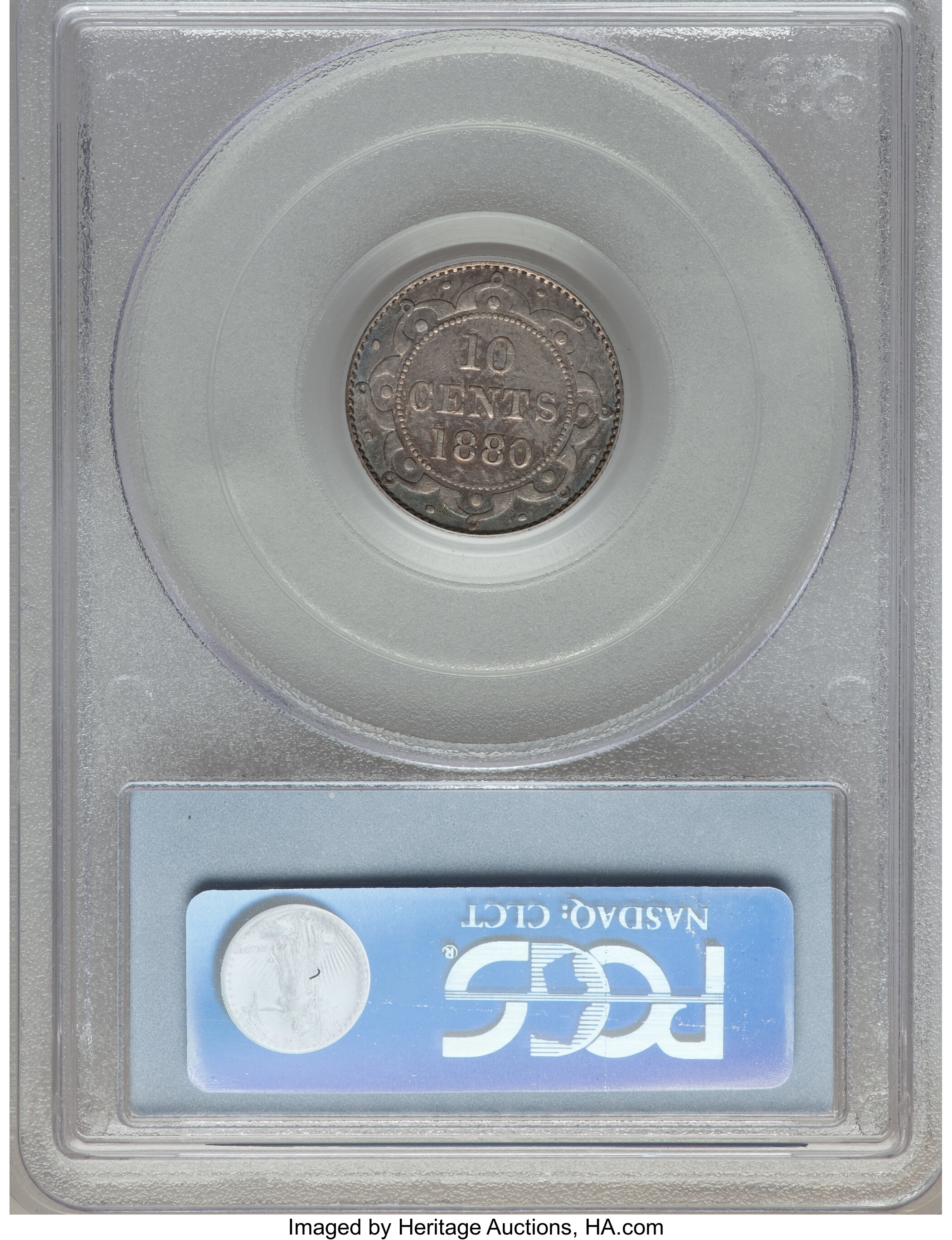 image for: Newfoundland. Victoria 10 Cents 1880 XF45 PCGS