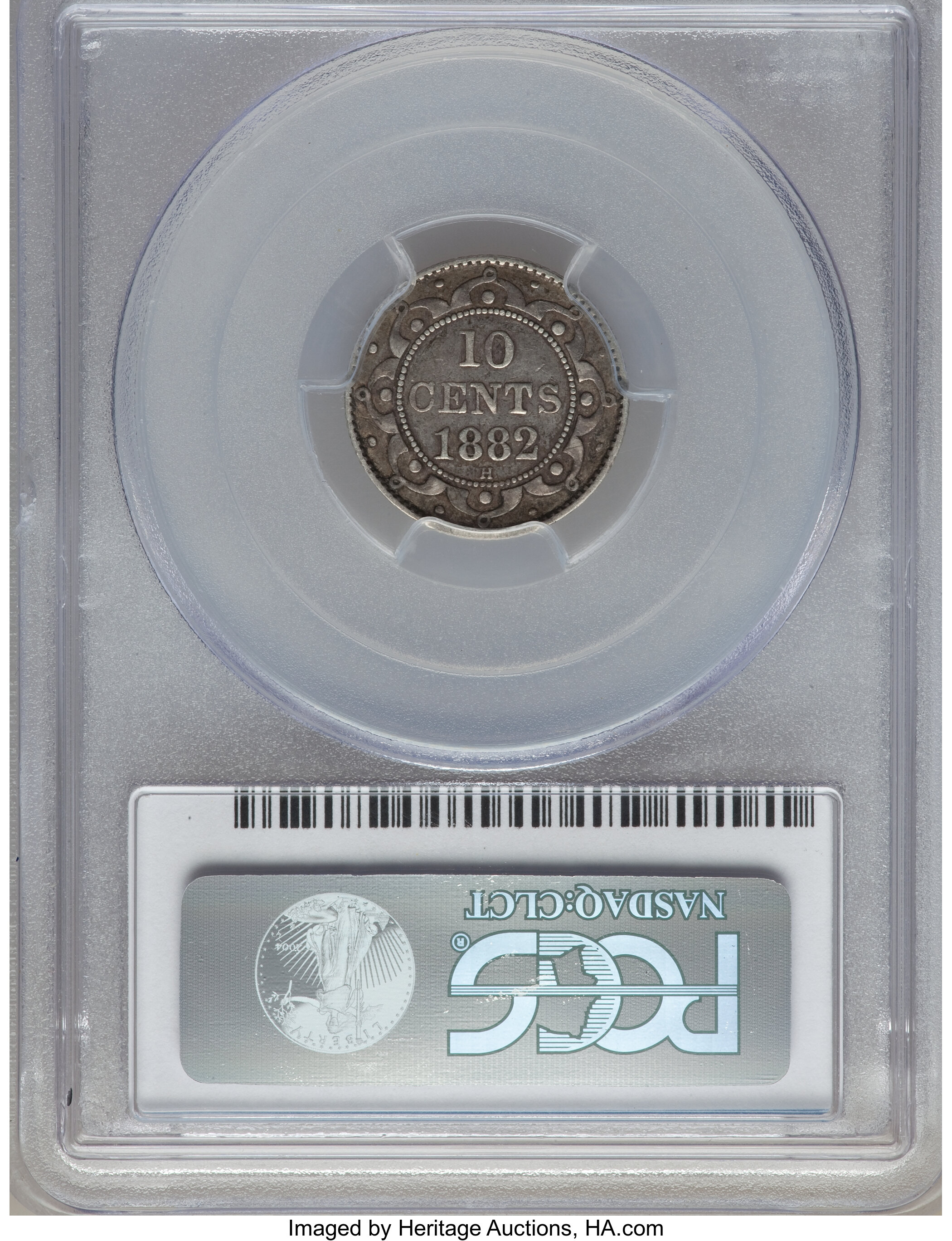 image for: Newfoundland. Victoria 10 Cents 1882-H XF40 PCGS