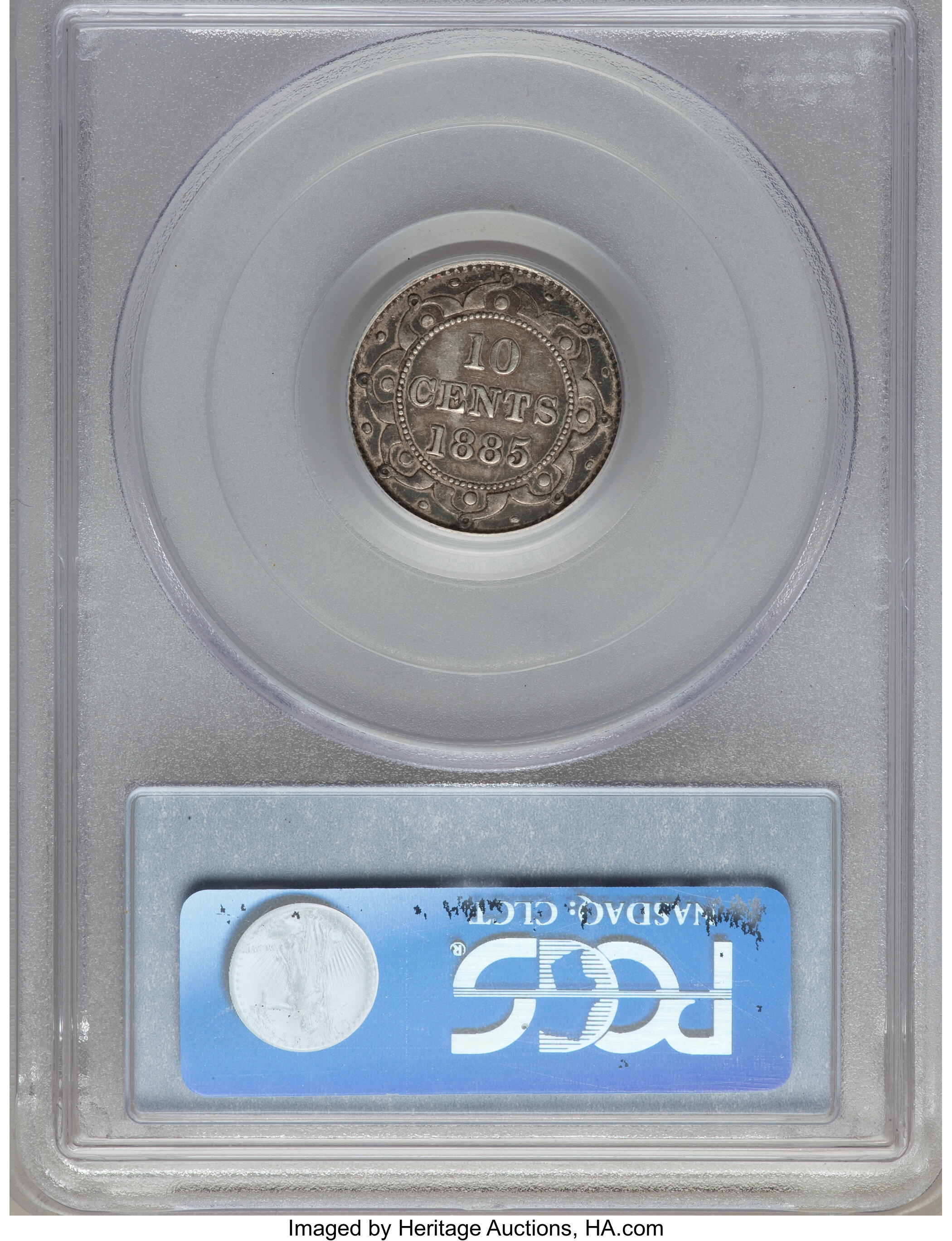 image for: Newfoundland. Victoria 10 Cents 1885 XF40 PCGS