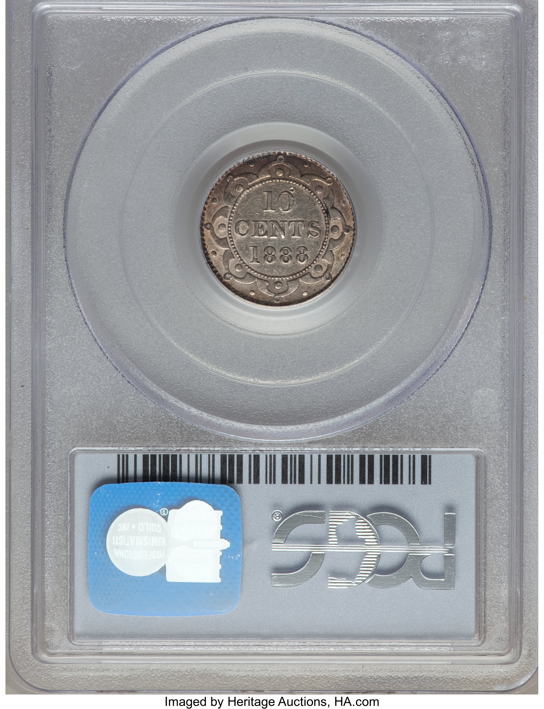 image for: Newfoundland. Victoria 10 Cents 1888 AU55 PCGS