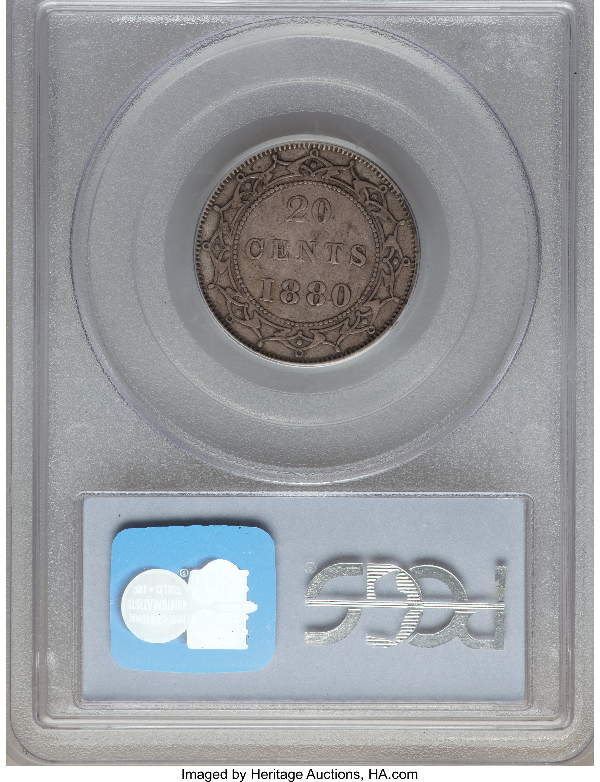 image for: Newfoundland. Victoria 20 Cents 1880 VF35 PCGS