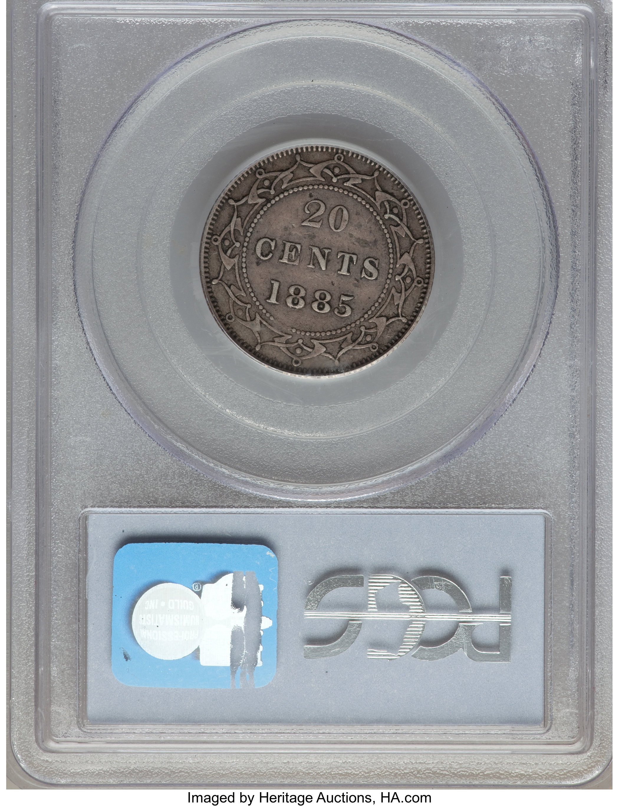 image for: Newfoundland. Victoria 20 Cents 1885 XF45 PCGS