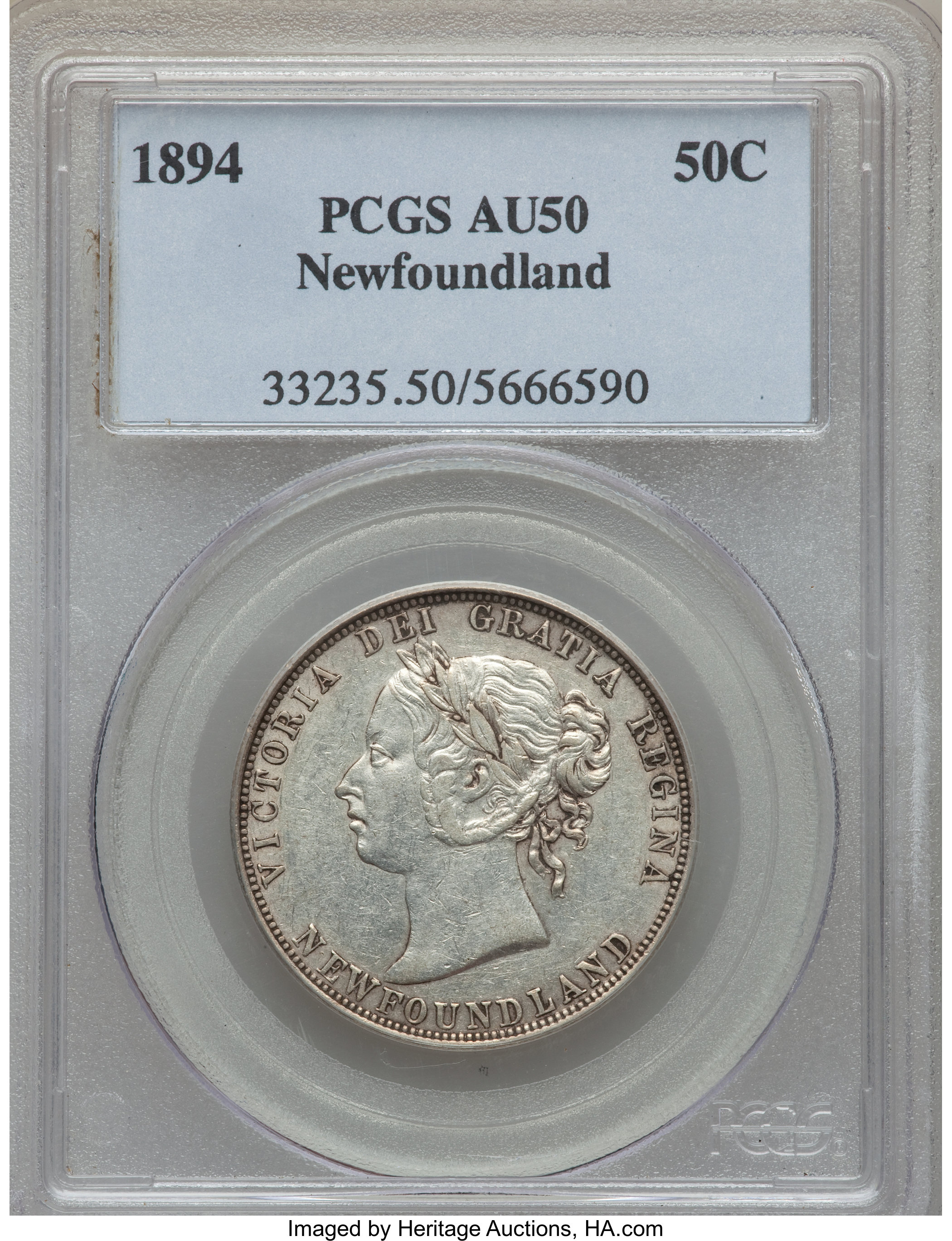 image for: Newfoundland. 50 Cents 1894 AU50 PCGS