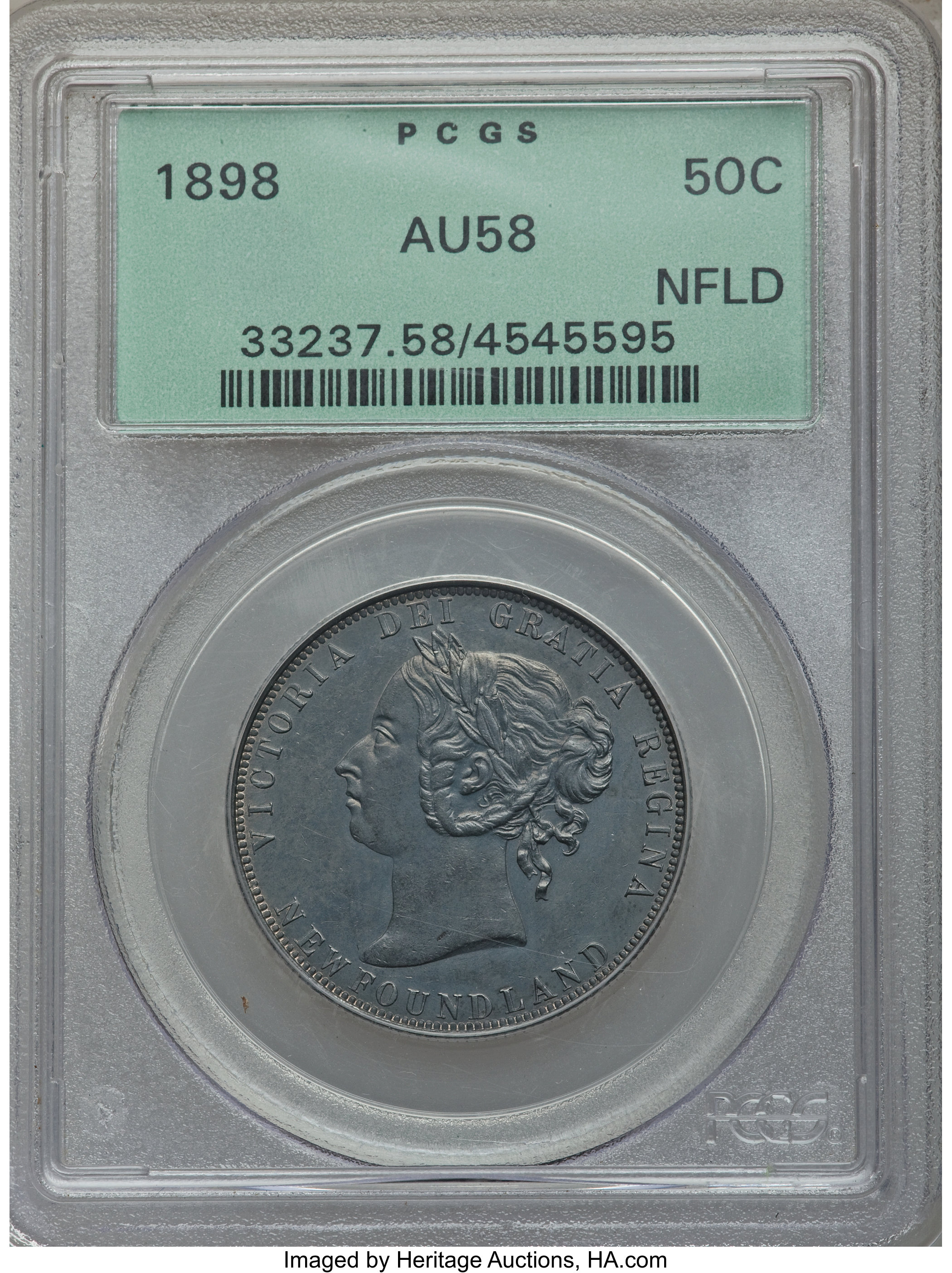 image for: Newfoundland. Victoria 50 Cents 1898 AU58 PCGS