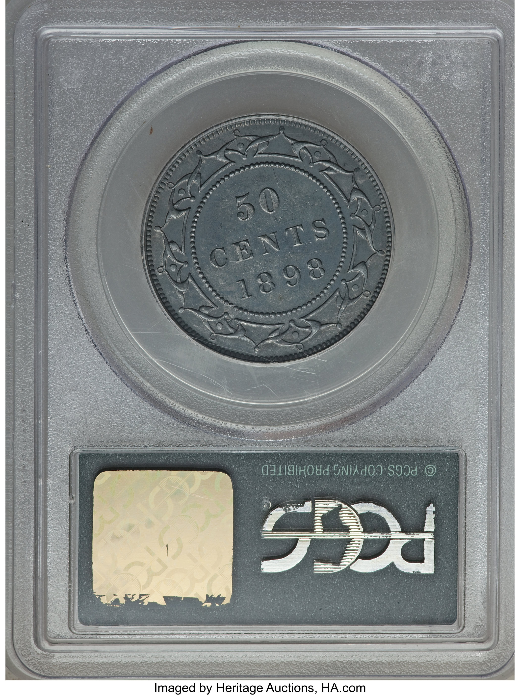 image for: Newfoundland. Victoria 50 Cents 1898 AU58 PCGS