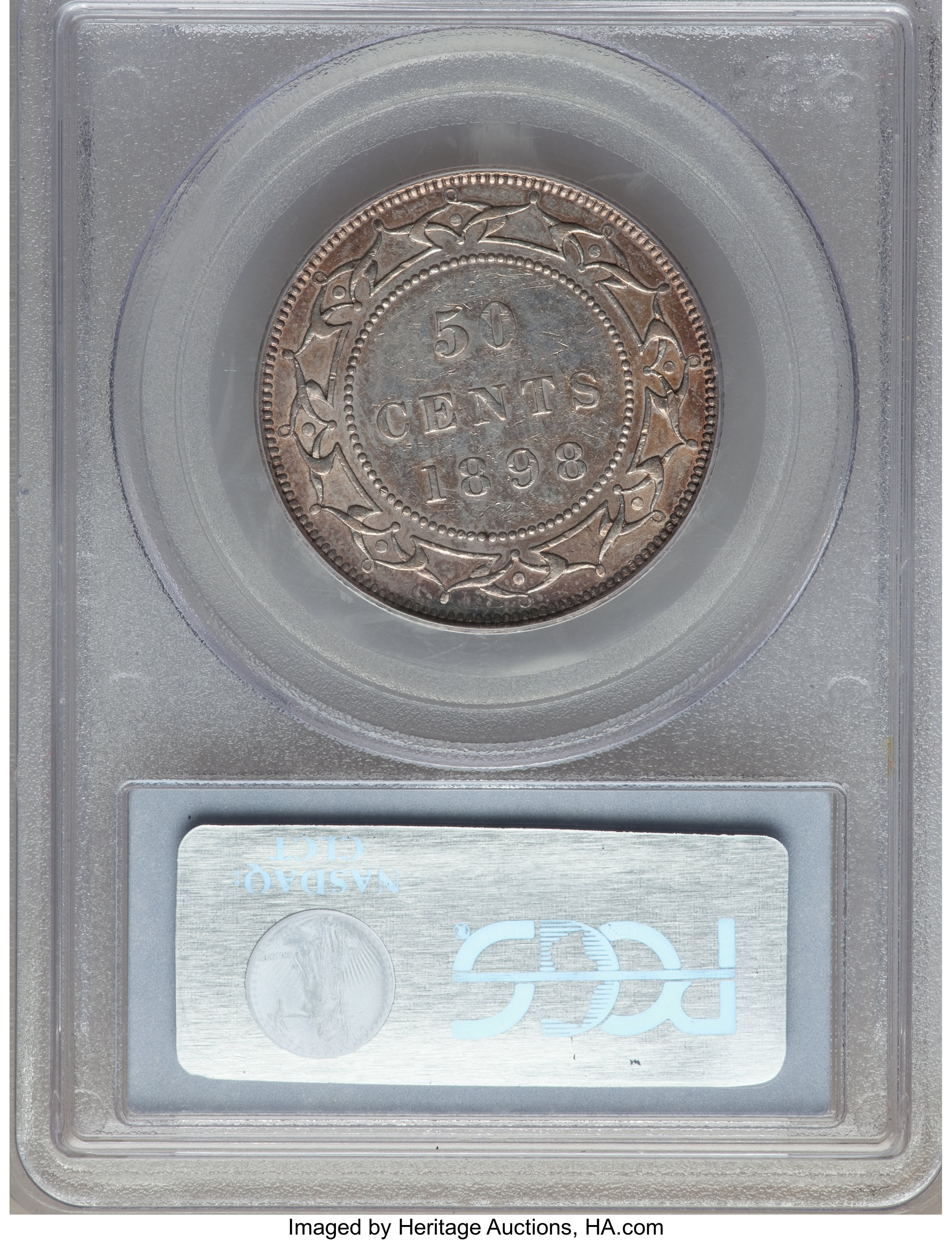 image for: Newfoundland. Victoria 50 Cents 1898 AU53 PCGS