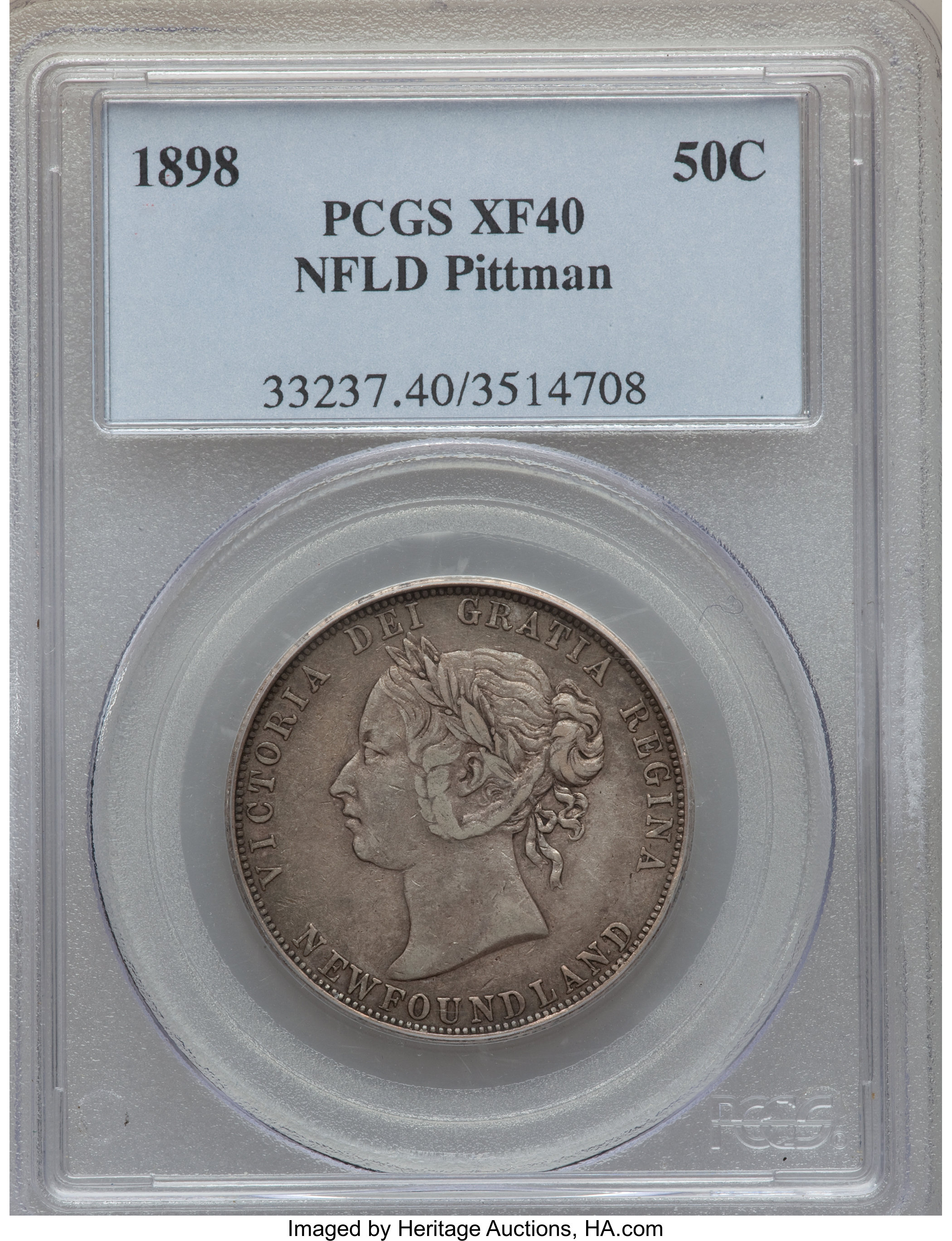 image for: Newfoundland. Victoria. 50 Cents 1898 XF40 PCGS