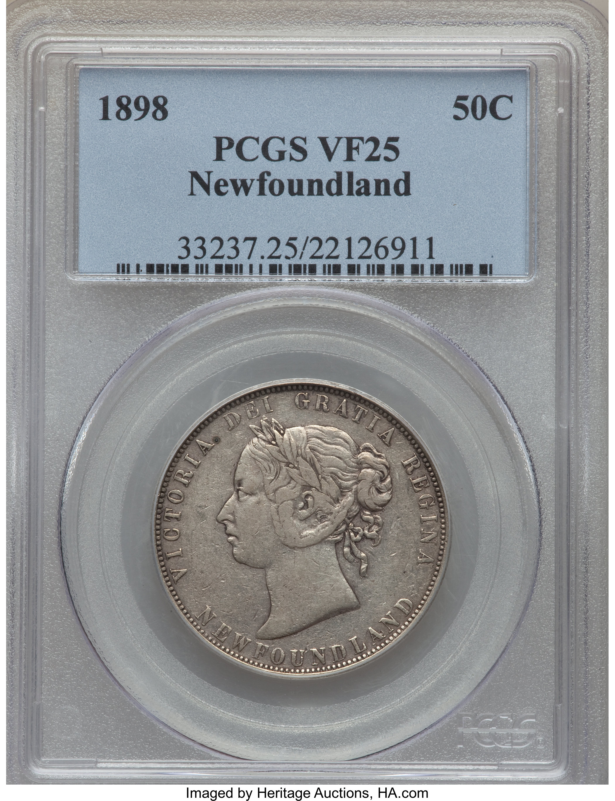 image for: Newfoundland. Victoria 50 Cents 1898 VF25 PCGS