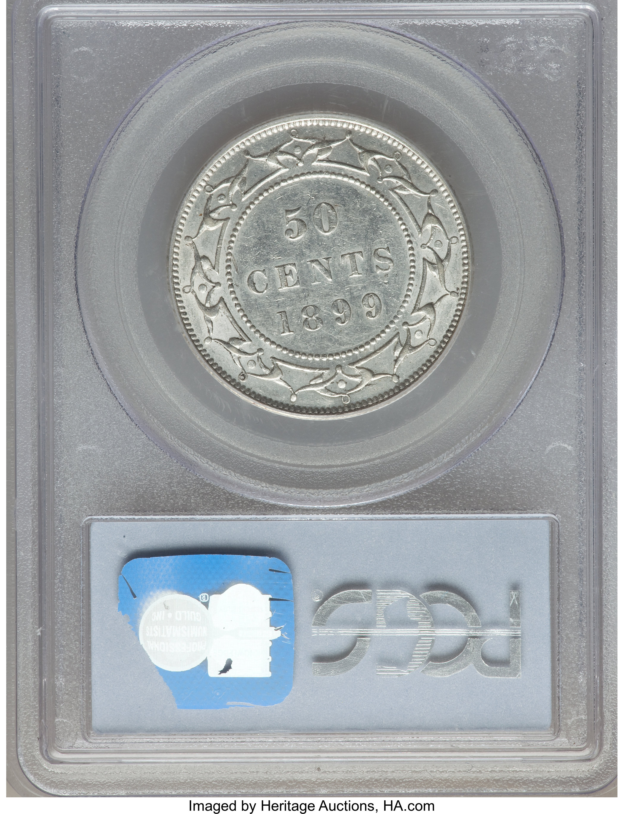 image for: Newfoundland. Victoria "Narrow 9" 50 Cents 1899 AU53 PCGS