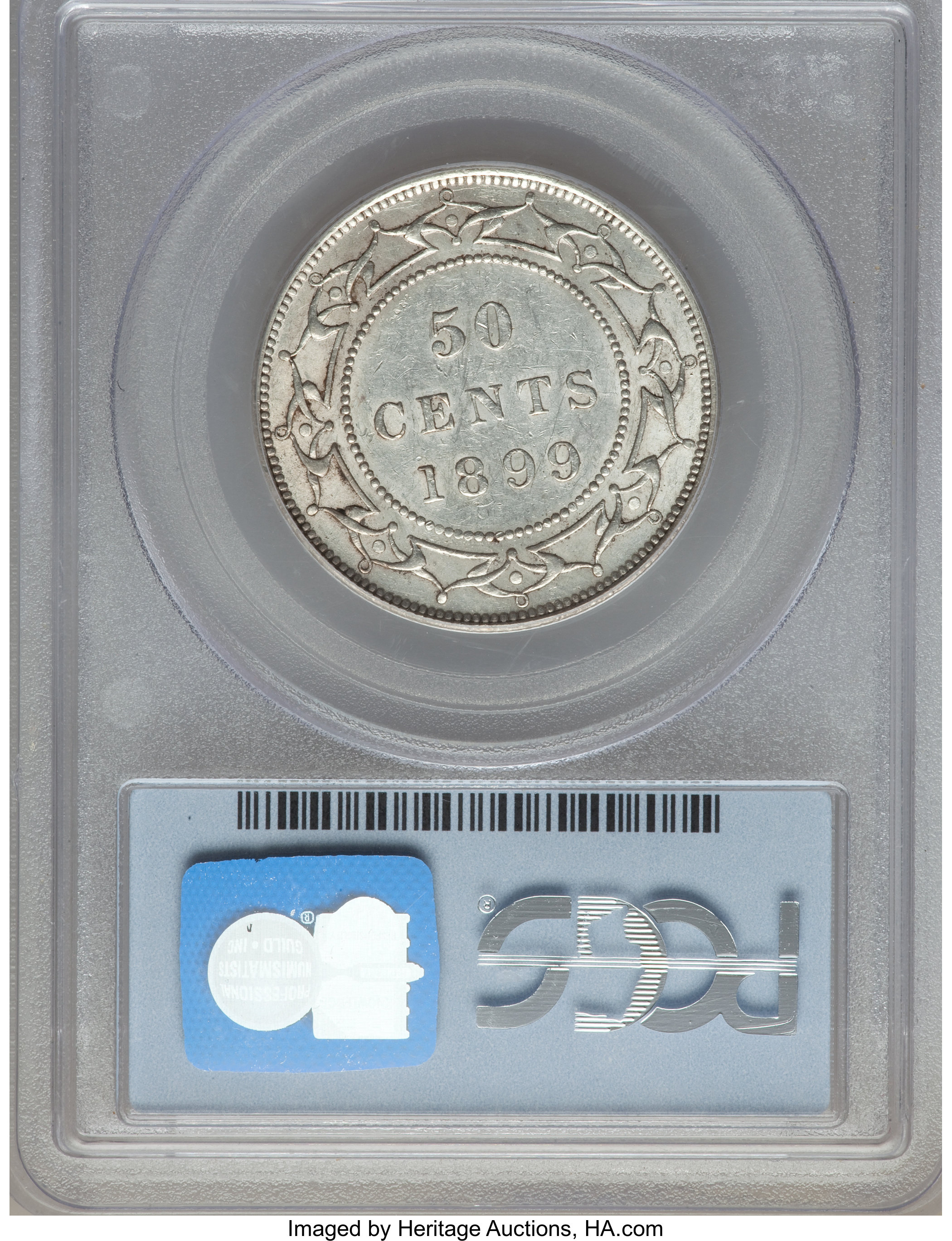 image for: Newfoundland. Victoria "Wide 9" 50 Cents 1899 AU50 PCGS