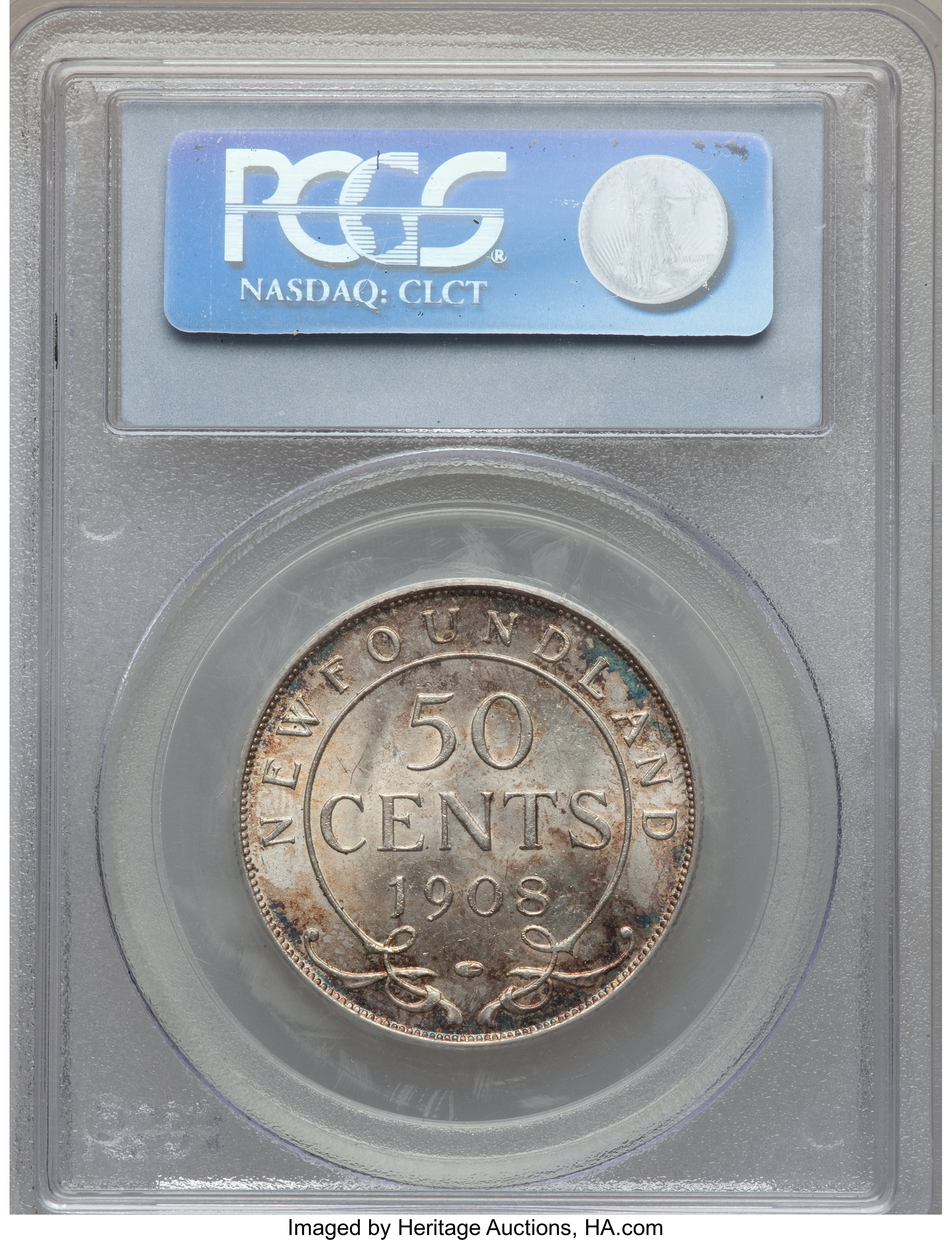 image for: Newfoundland. Edward VII 50 Cents 1908 MS64 PCGS