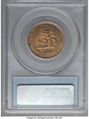 image for: Prince Edward Island. Victoria Cent 1871 MS65 Red PCGS