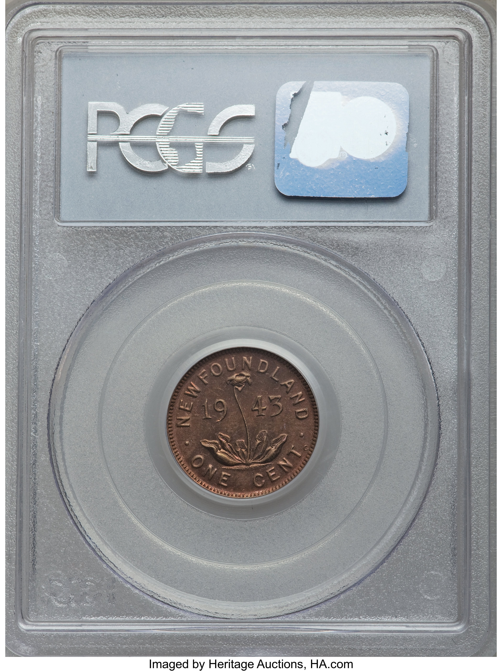 image for: Newfoundland. George VI Cent 1943-C MS64 Red and Brown PCGS