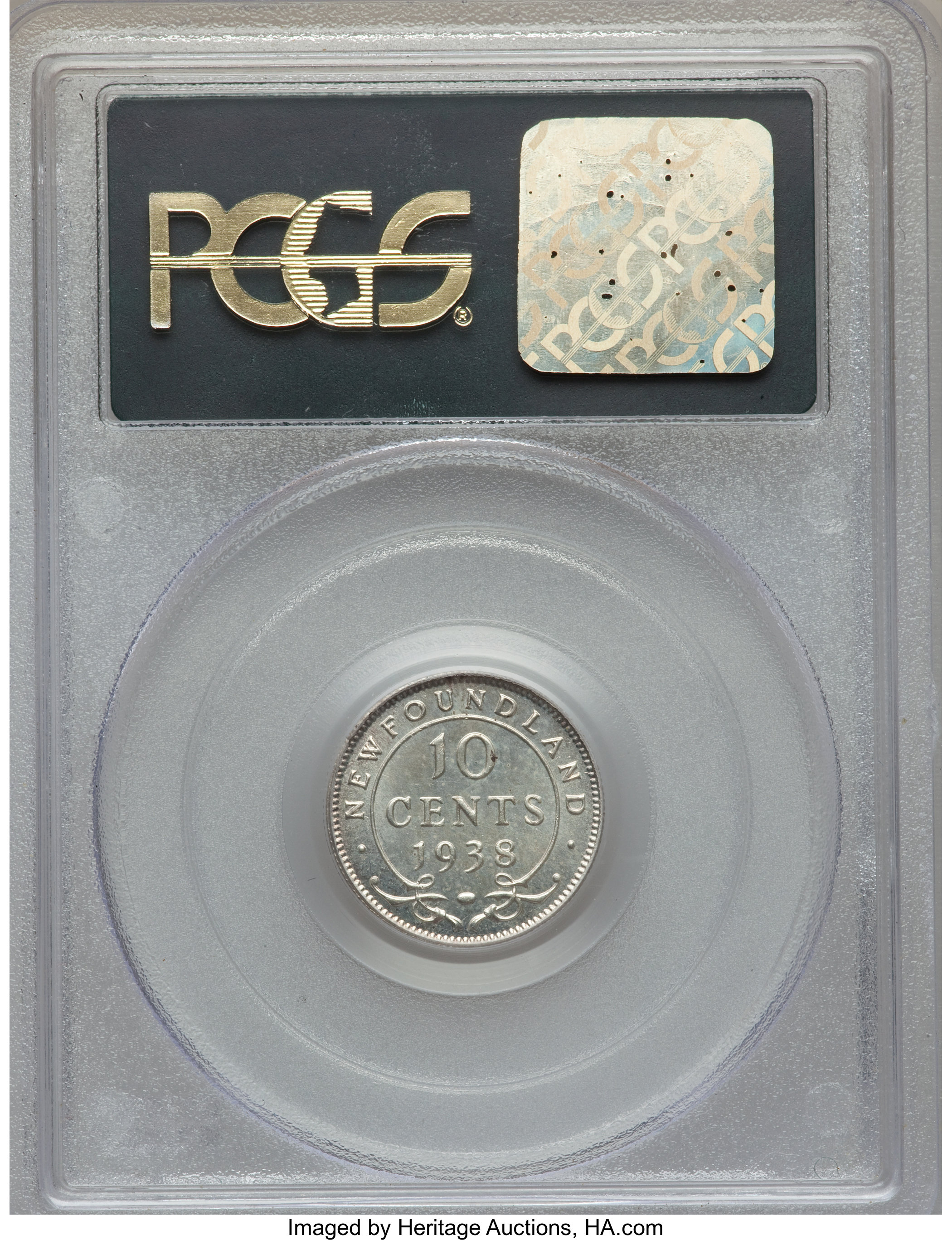 image for: Newfoundland. George VI 10 Cents 1938 MS64 PCGS