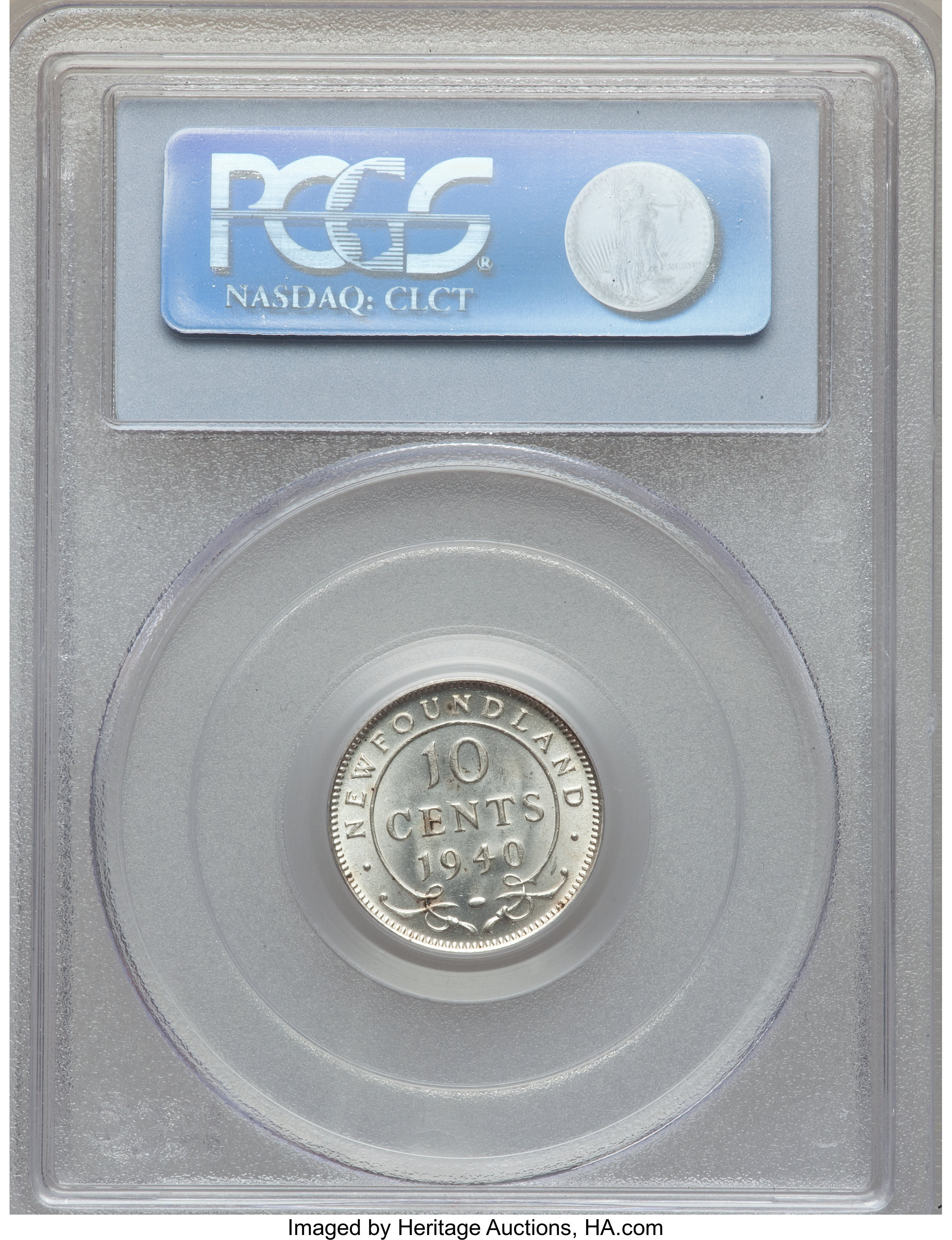 image for: Newfoundland. George VI 10 Cents 1940 MS63 PCGS
