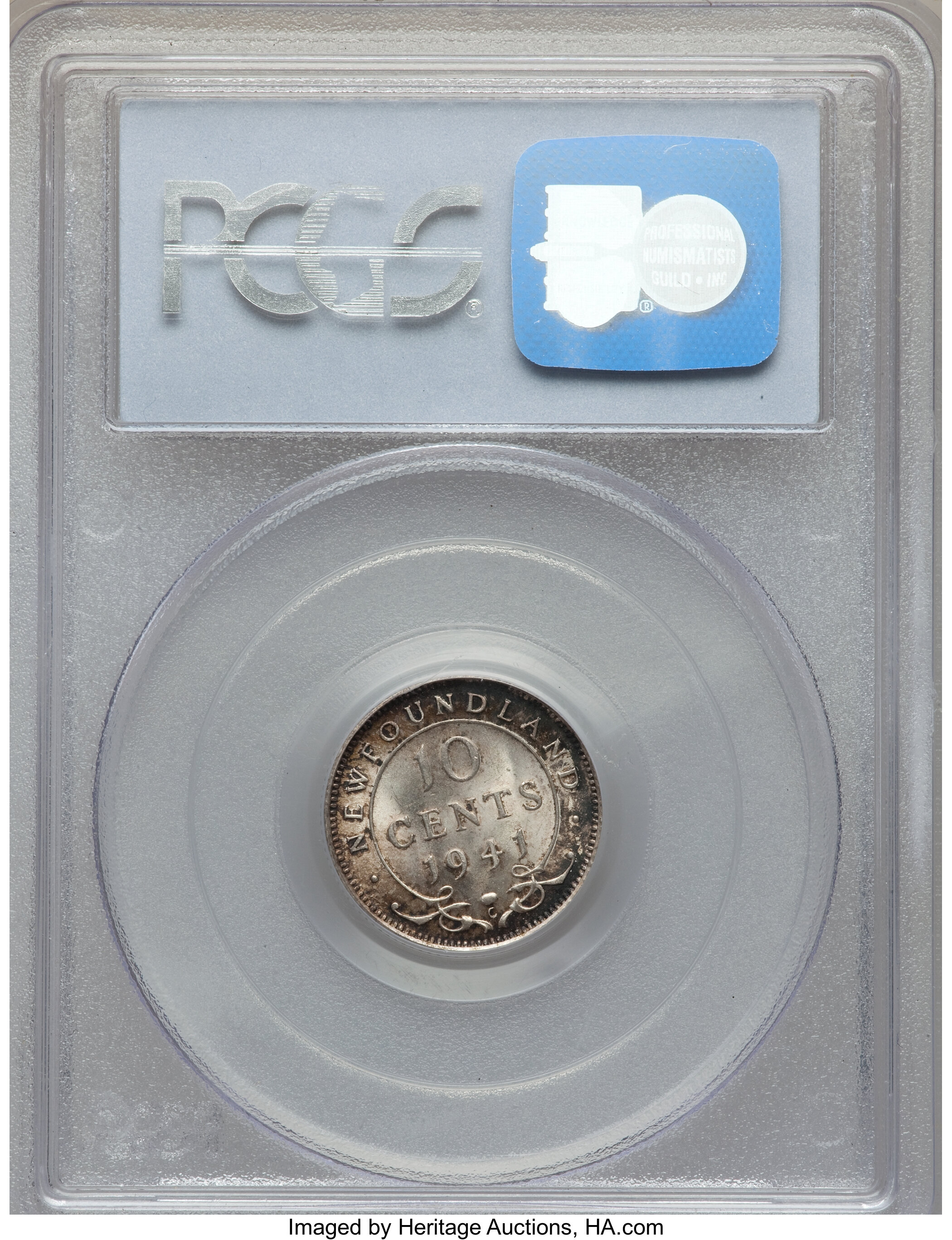 image for: Newfoundland. George VI 10 Cents 1941-C MS64 PCGS