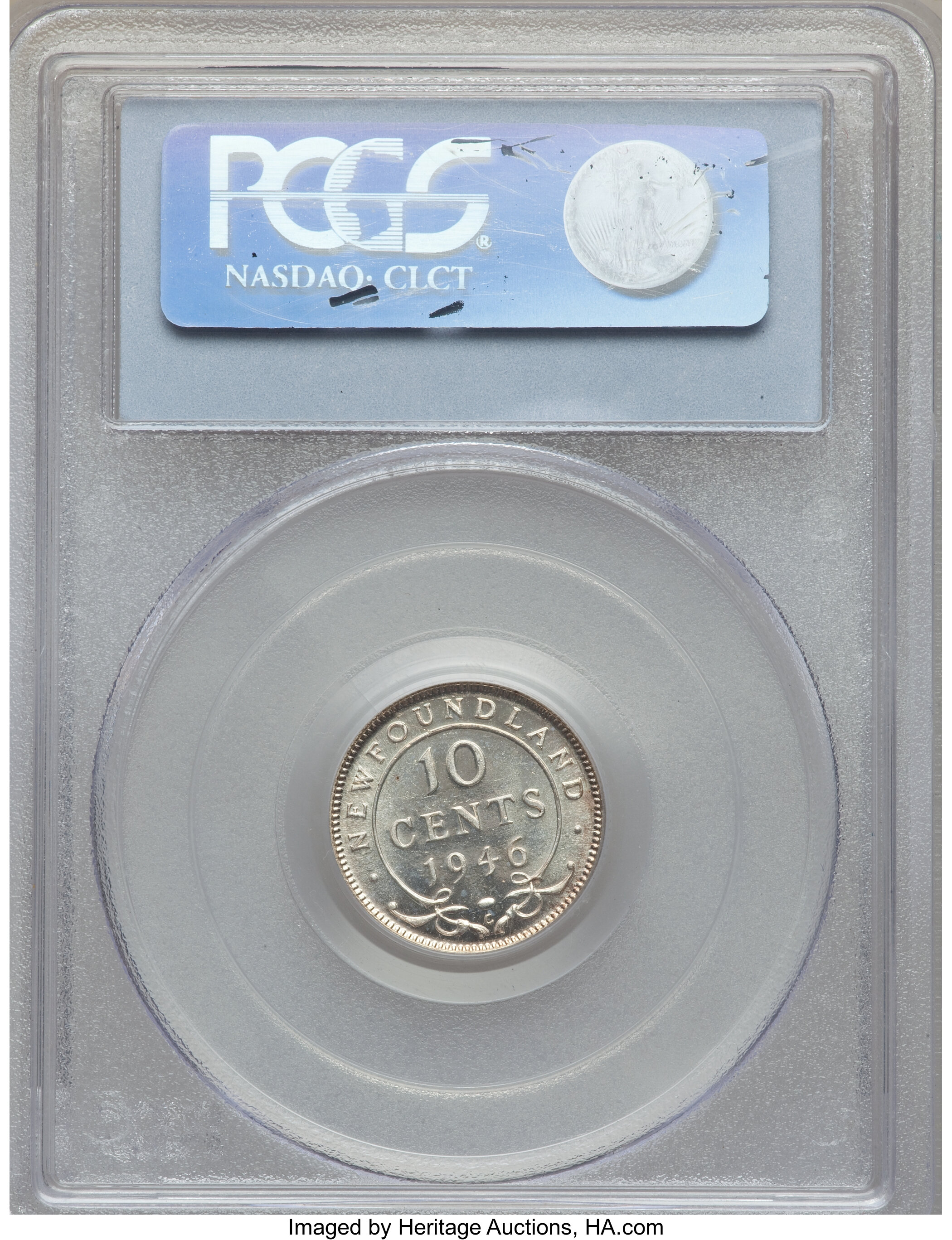 image for: Newfoundland. George VI 10 Cents 1946-C MS64 PCGS