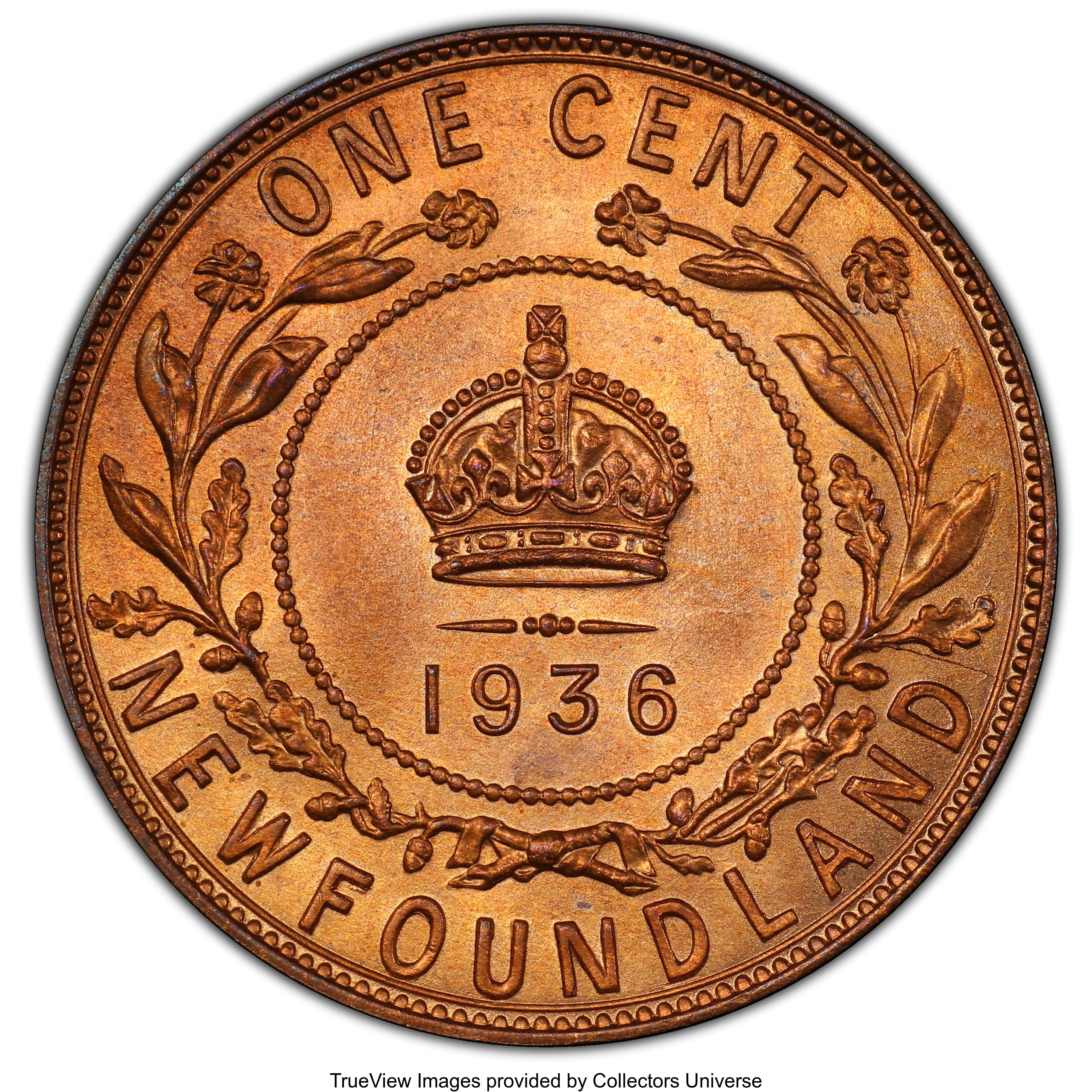 image for: Newfoundland. George V Cent 1936 MS66 Red PCGS