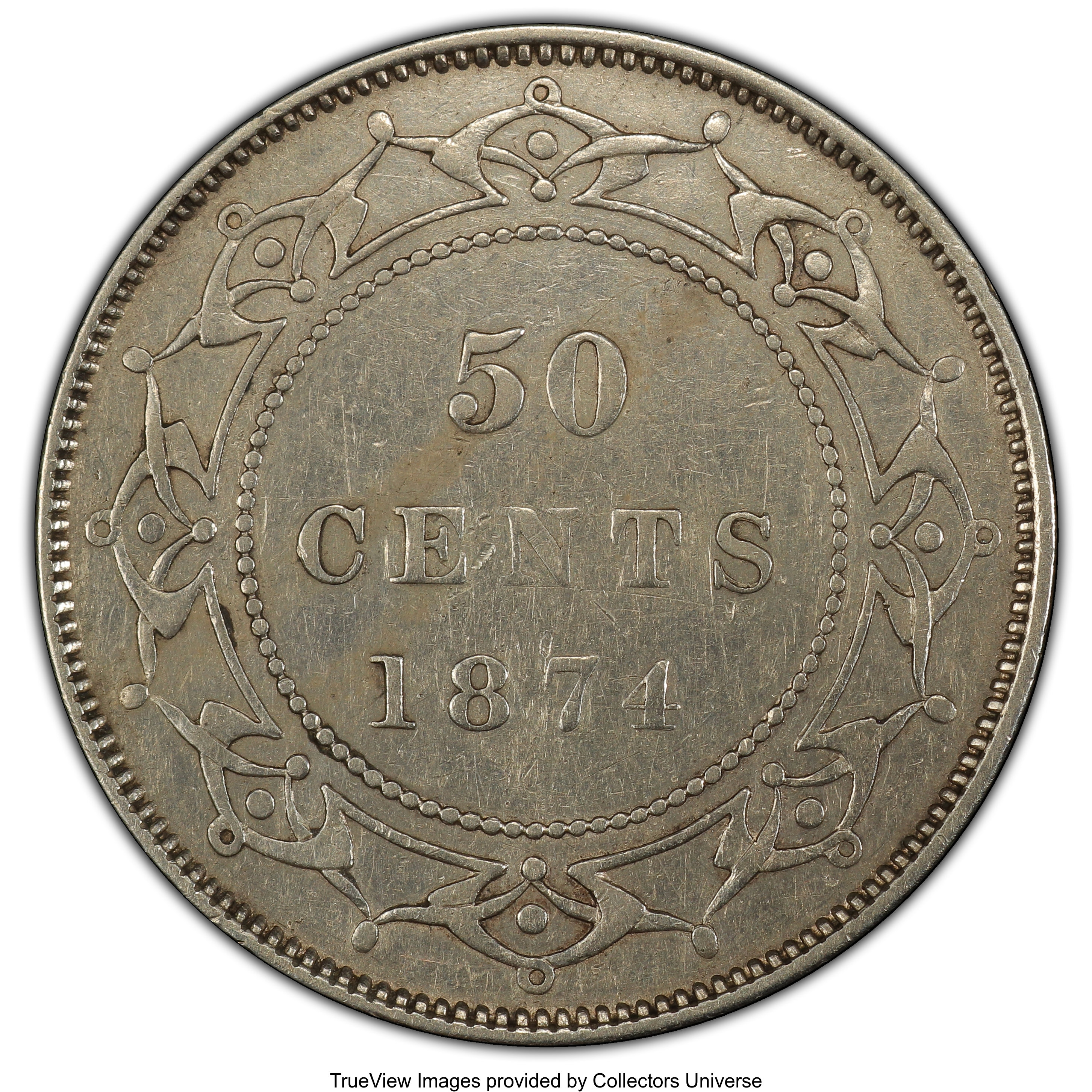image for: Newfoundland. Victoria 50 Cents 1874 XF40 PCGS
