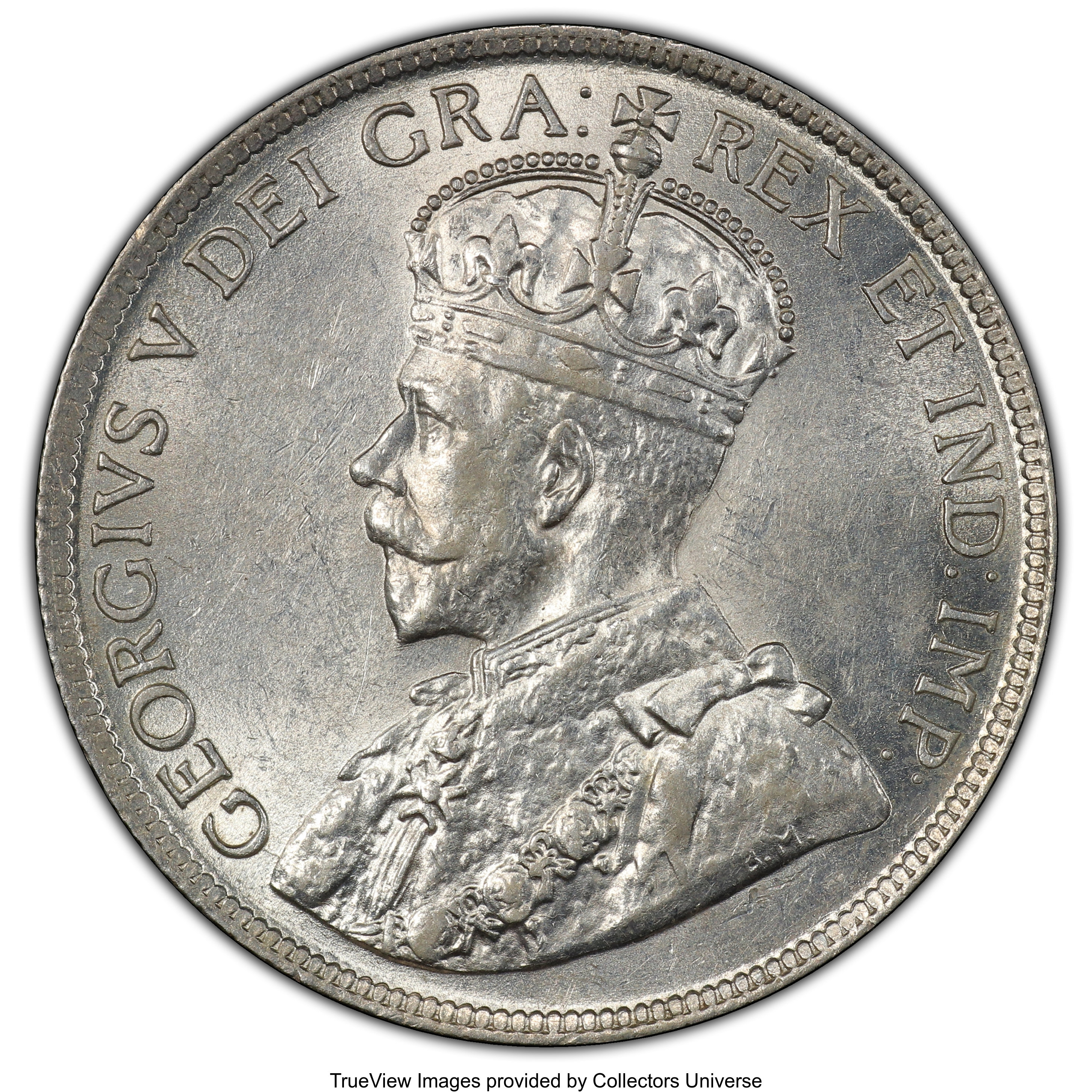 image for: Newfoundland. George V 50 Cents 1918-C AU58 PCGS