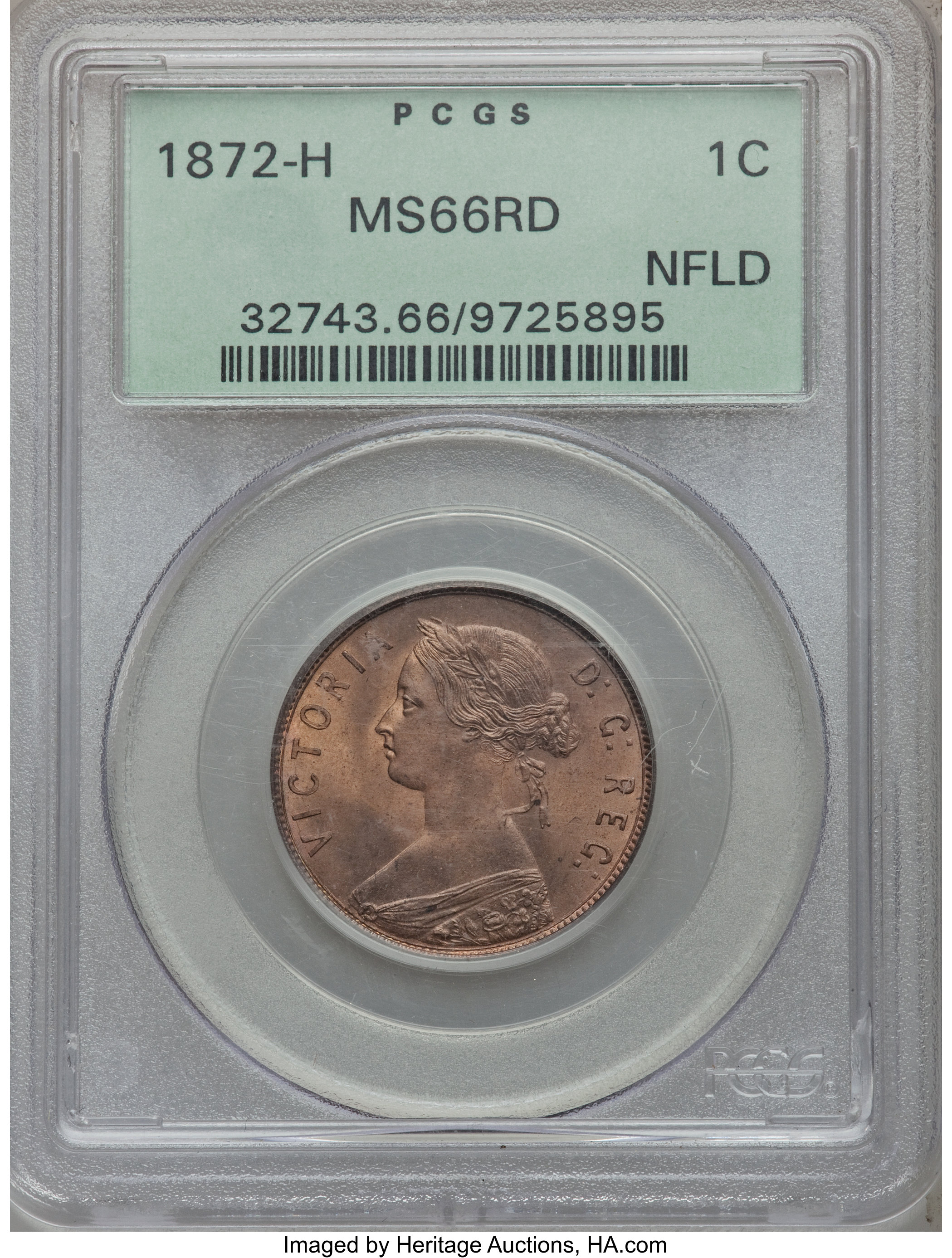 image for: Newfoundland. Victoria Cent 1872-H