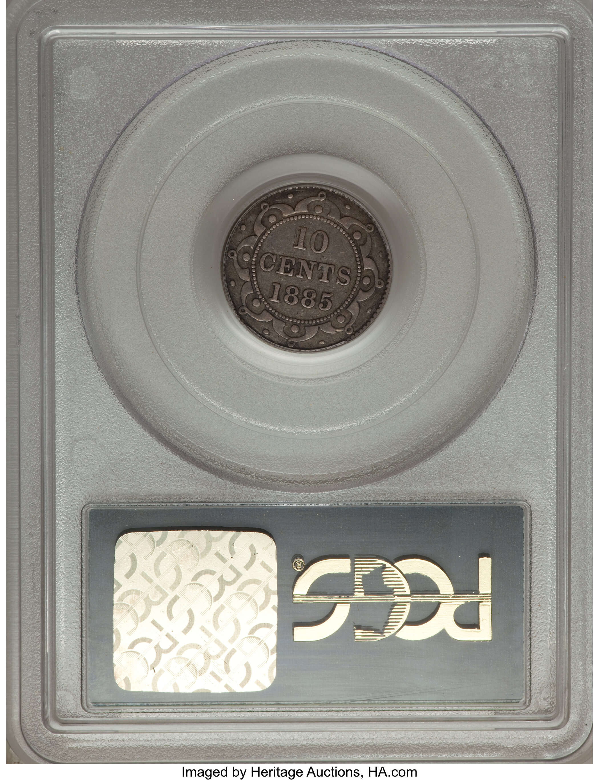 image for: Newfoundland. Victoria 10 Cents 1885 VF20 PCGS