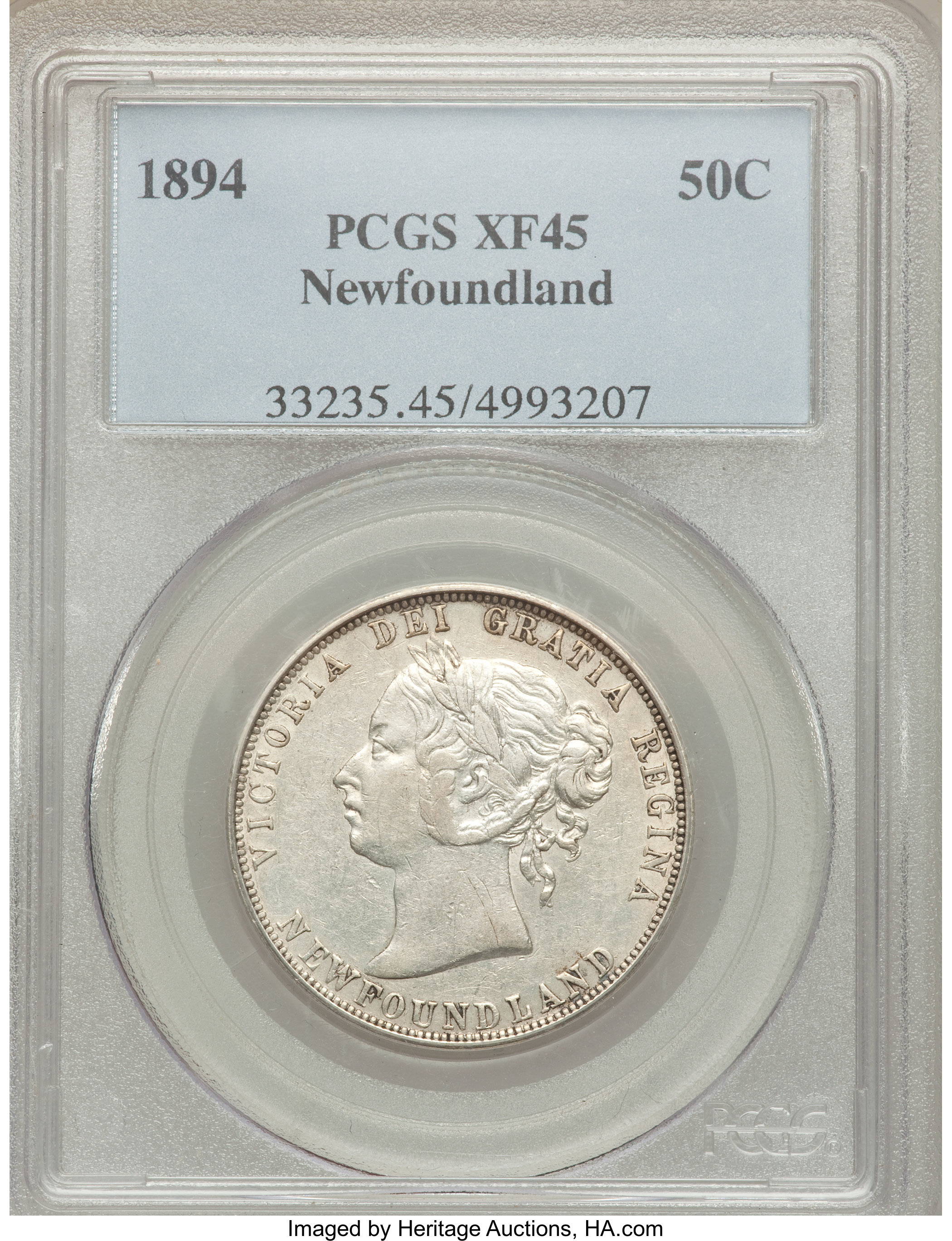 image for: Newfoundland. Victoria 50 Cents 1894 XF45 PCGS