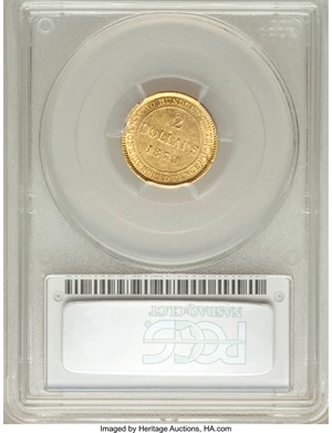 image for: Newfoundland. Victoria gold 2 Dollars 1870 AU58 PCGS