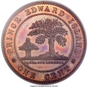 image for: Prince Edward Island. Victoria Specimen 1 Cent 1871 SP64 Red and Brown PCGS