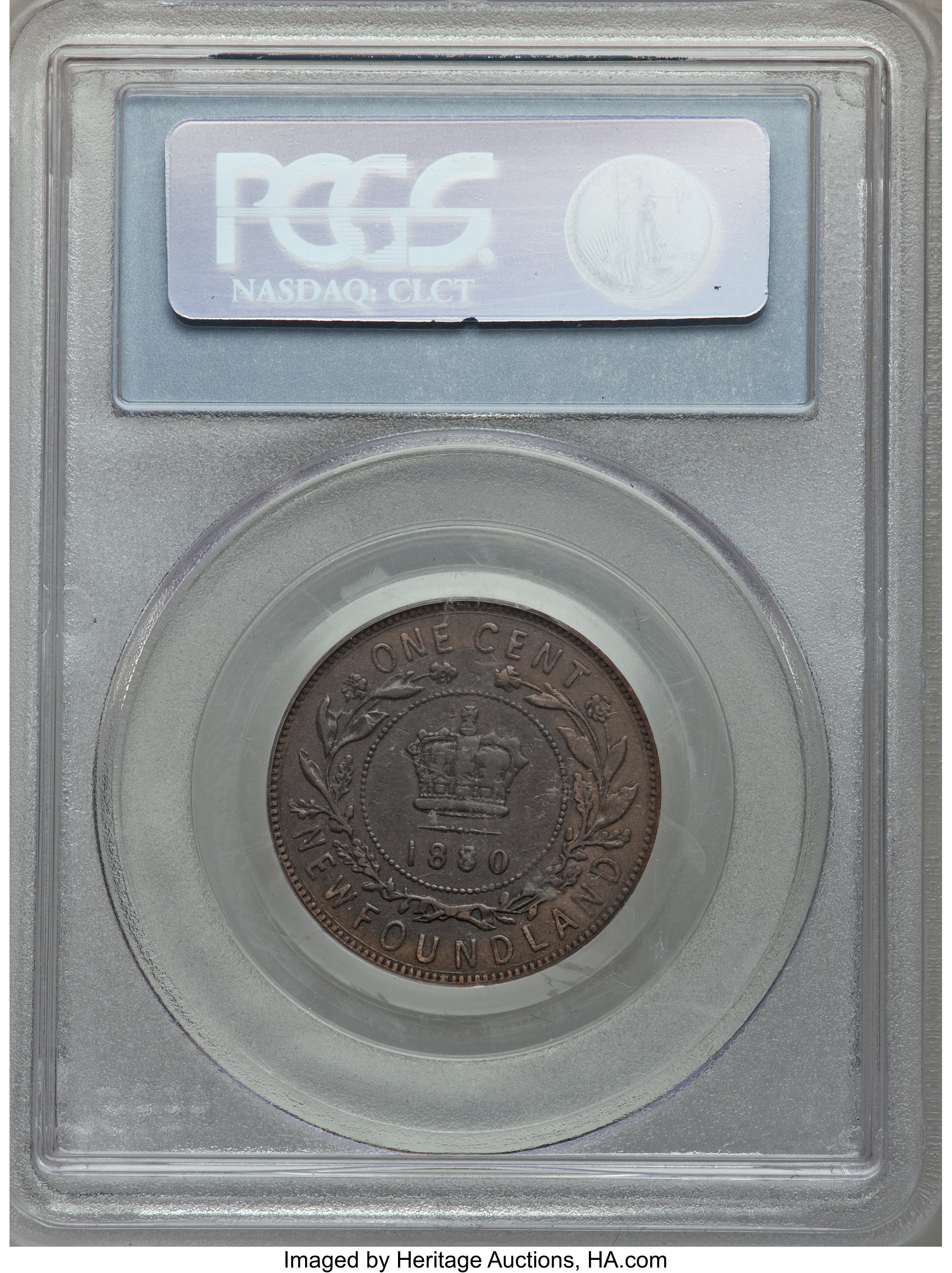 image for: Newfoundland. Victoria Cent Oval O 1880 XF40 PCGS