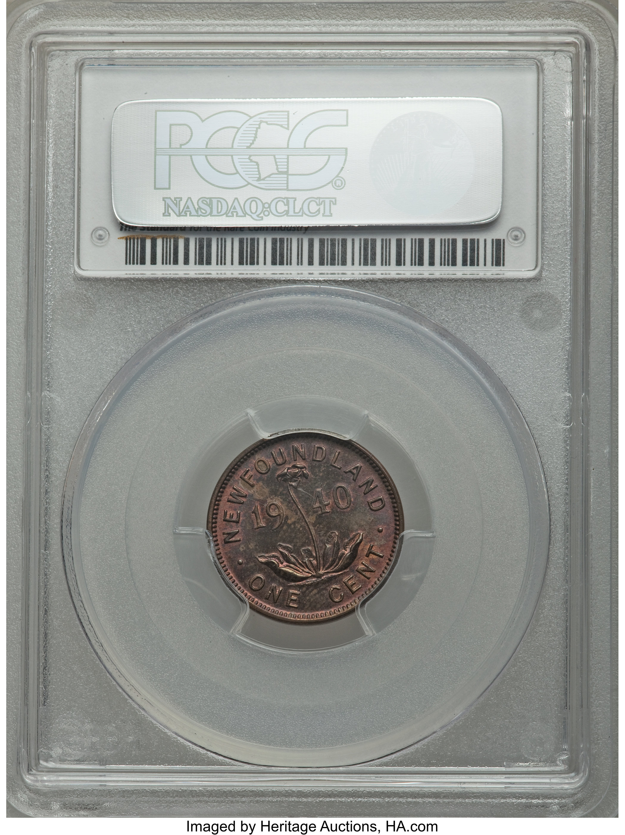 image for: Newfoundland. George VI Cent 1940 MS65 Red and Brown PCGS
