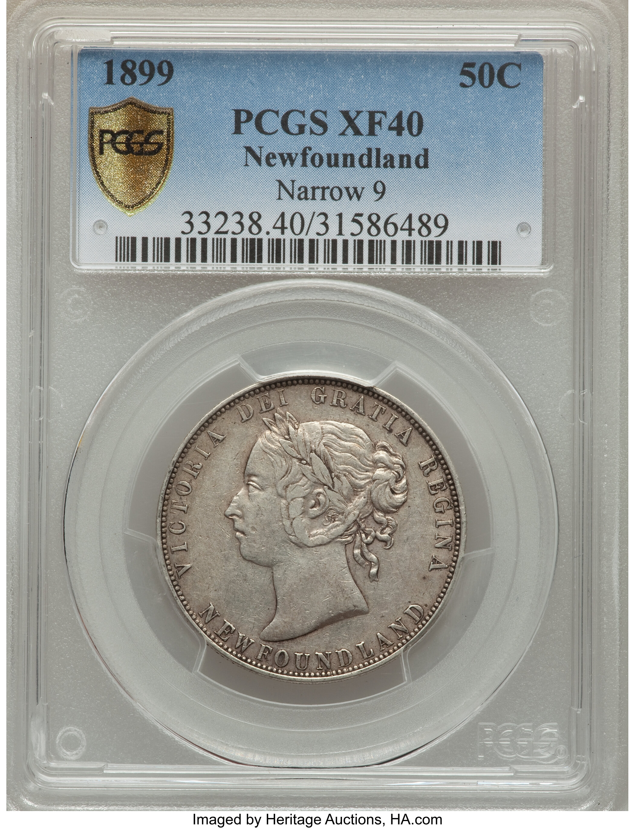 image for: Newfoundland. Victoria 50 Cents 1899 XF40 PCGS