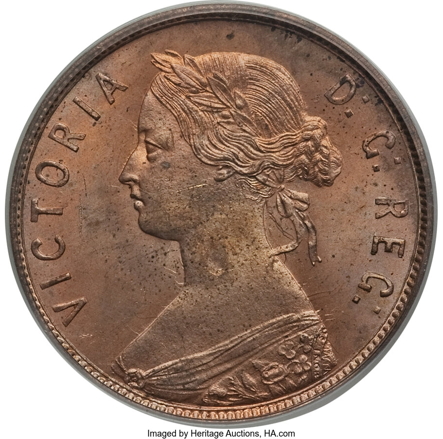 image for: Newfoundland. Victoria Large Cent 1872-H MS64 Red PCGS