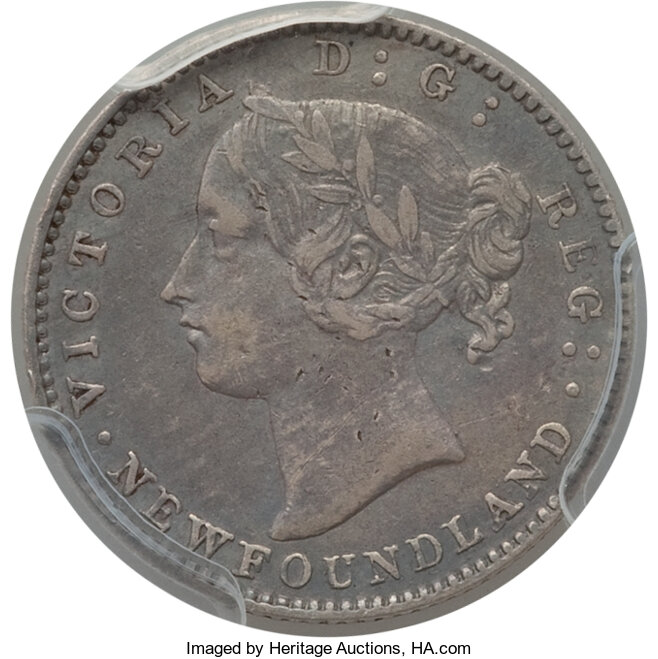 image for: Newfoundland. Victoria 10 Cents 1870 XF40 PCGS