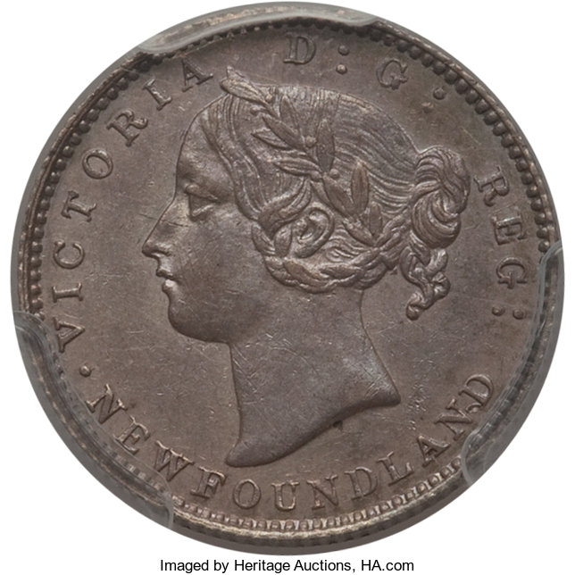 image for: Newfoundland. Victoria 10 Cents 1873 AU50 PCGS
