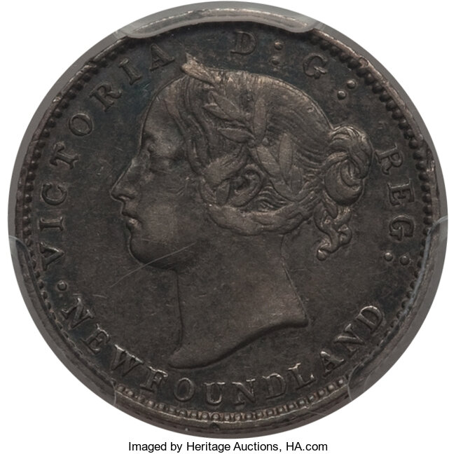 image for: Newfoundland. Victoria 10 Cents 1873 XF45 PCGS