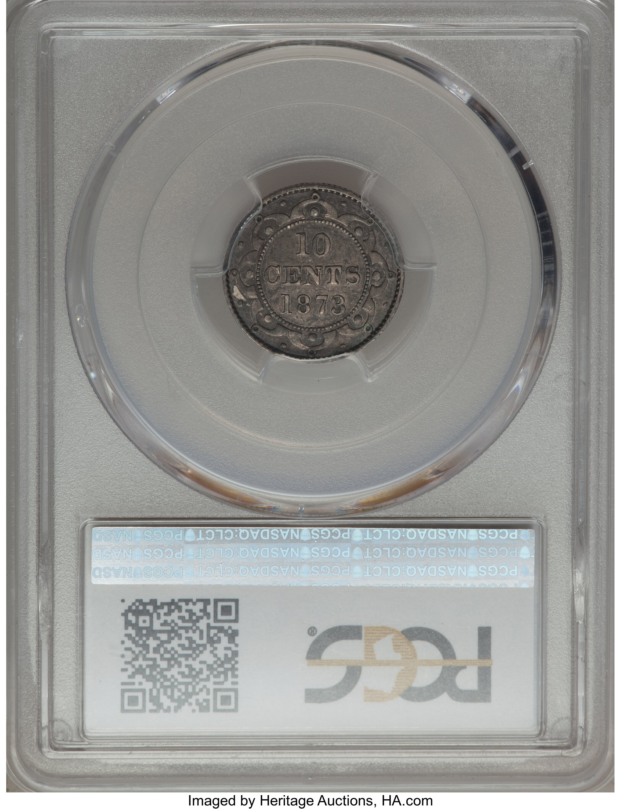 image for: Newfoundland. Victoria 10 Cents 1873 XF45 PCGS