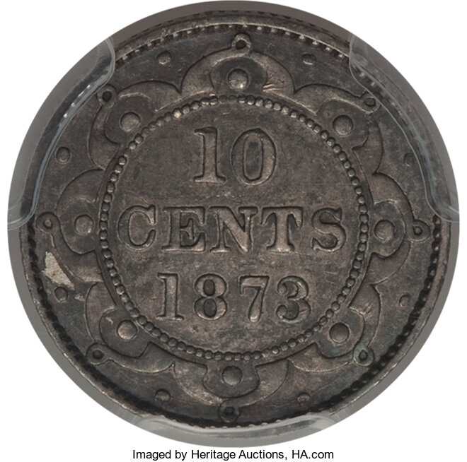 image for: Newfoundland. Victoria 10 Cents 1873 XF45 PCGS